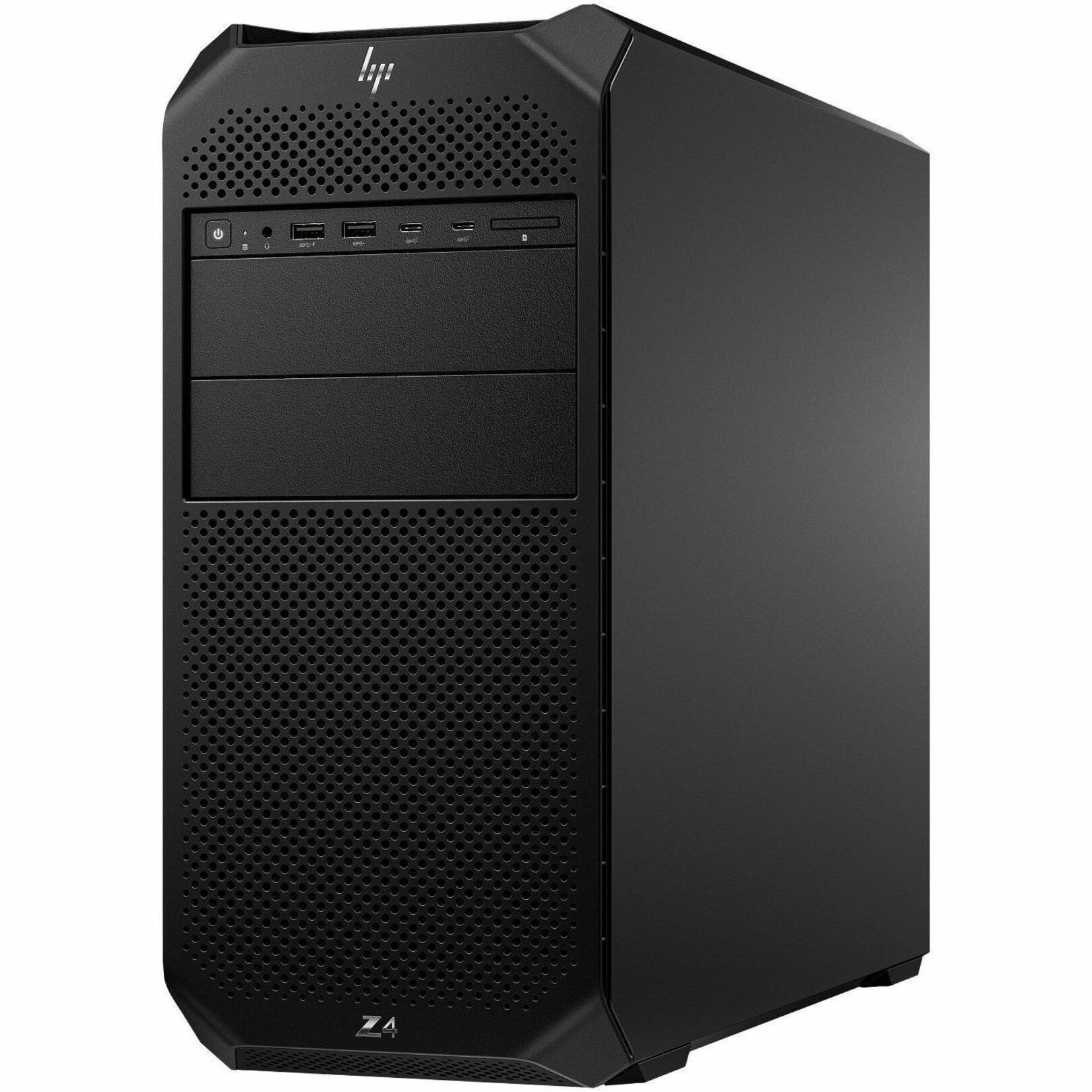 HP Z4 G5 Workstation - 1 x Intel Xeon w3-2525 - 64 GB - 512 GB SSD - Tower - Black - Intel W790 Chip - NVMe, Serial ATA/600 Controller - 0, 1, 5, 10 RAID Levels - Gigabit Ethernet — left