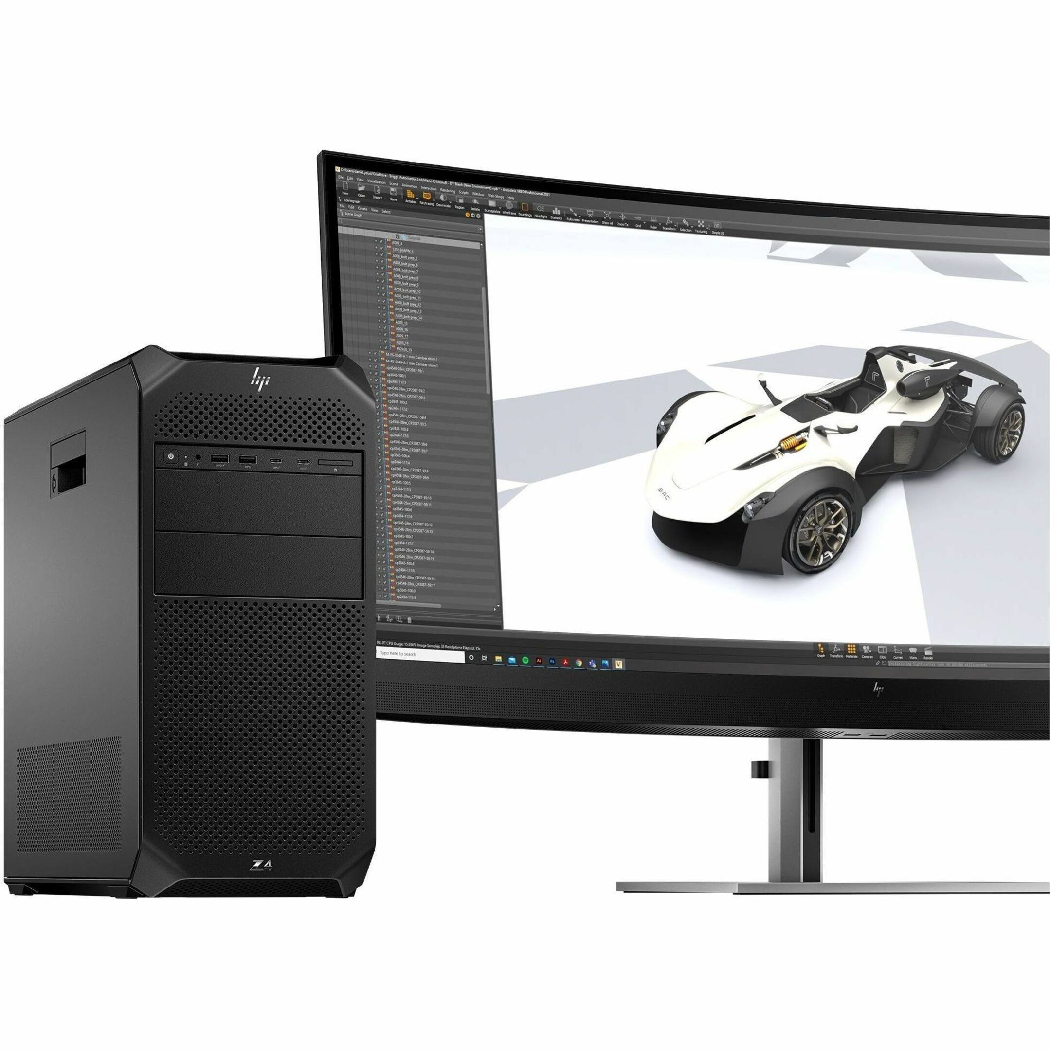 HP Z4 G5 Workstation - 1 x Intel Xeon w3-2423 - 16 GB - 512 GB SSD - Tower - Black - Intel W790 Chip - NVMe, Serial ATA/600 Controller - 0, 1, 5, 10 RAID Levels - Gigabit Ethernet — alternate image5