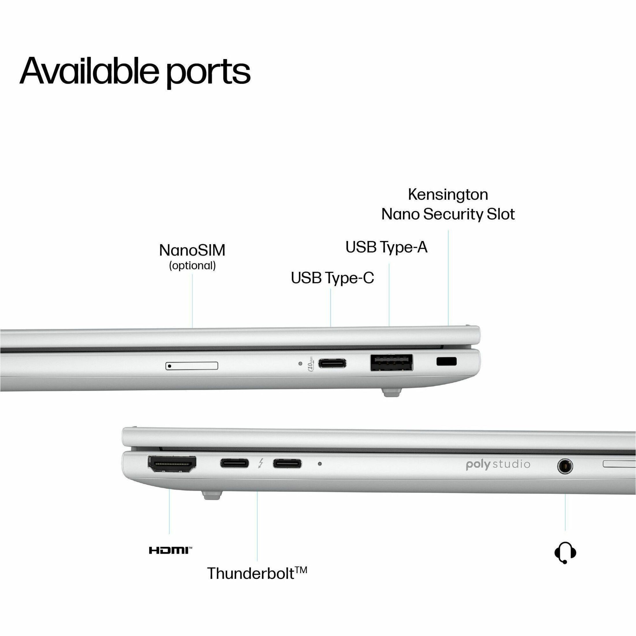 HP EliteBook 8 G1i 14" Notebook - Intel Core Ultra 7 Series 2 268V - 32 GB - 1 TB SSD - Intel Chip - Intel - 20.75 Hours Battery Run Time — alternate image12