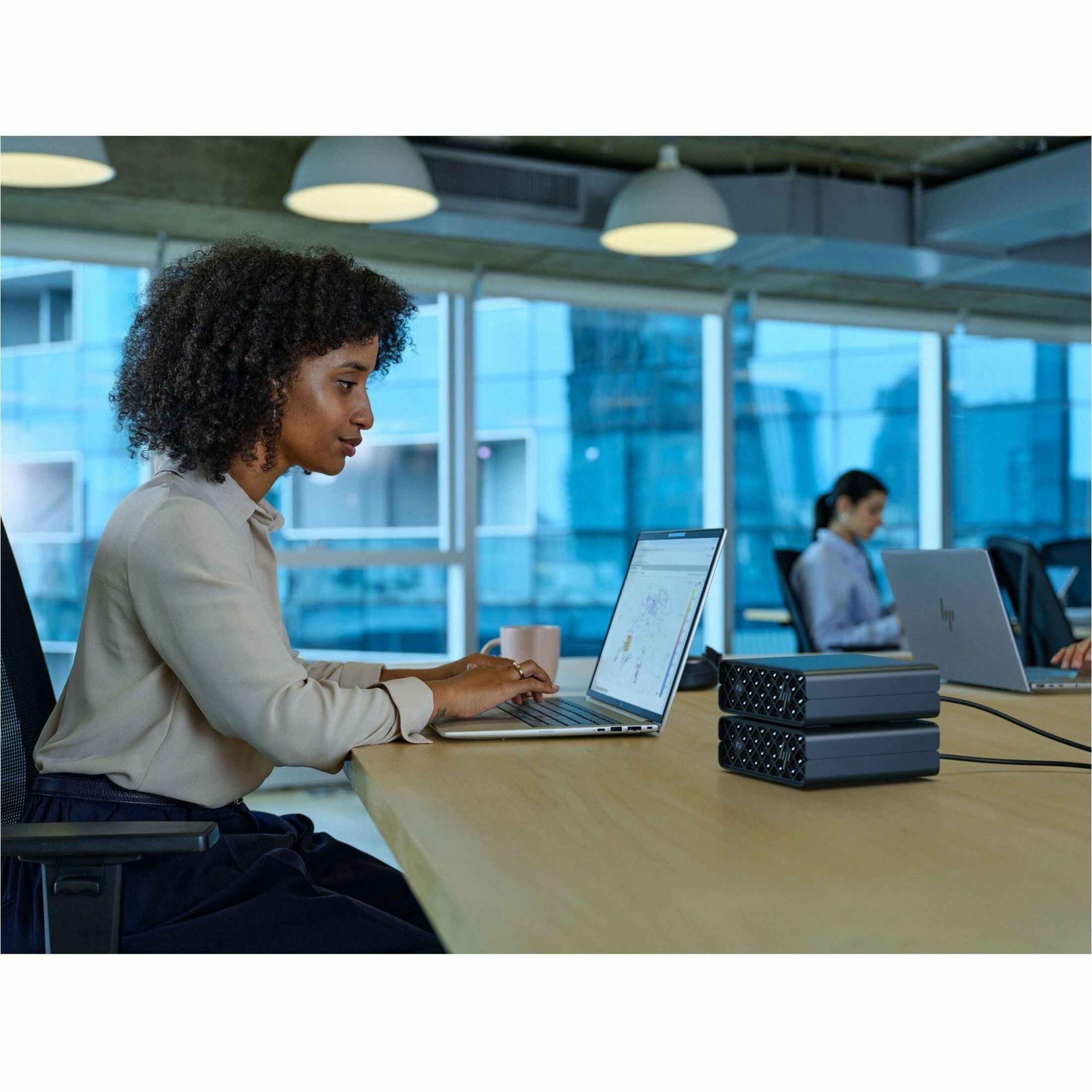 HP ZGX G1n Workstation - ARM Cortex X925 - 128 GB - 1 TB SSD - Mini PC - Black - NVIDIA GB10 Grace Blackwell Superchip Chip - DGX OS - NVIDIA Graphics - English Keyboard - 10 Gigabit Ethernet, 200 Gigabit Ethernet - Wireless LAN — alternate image1
