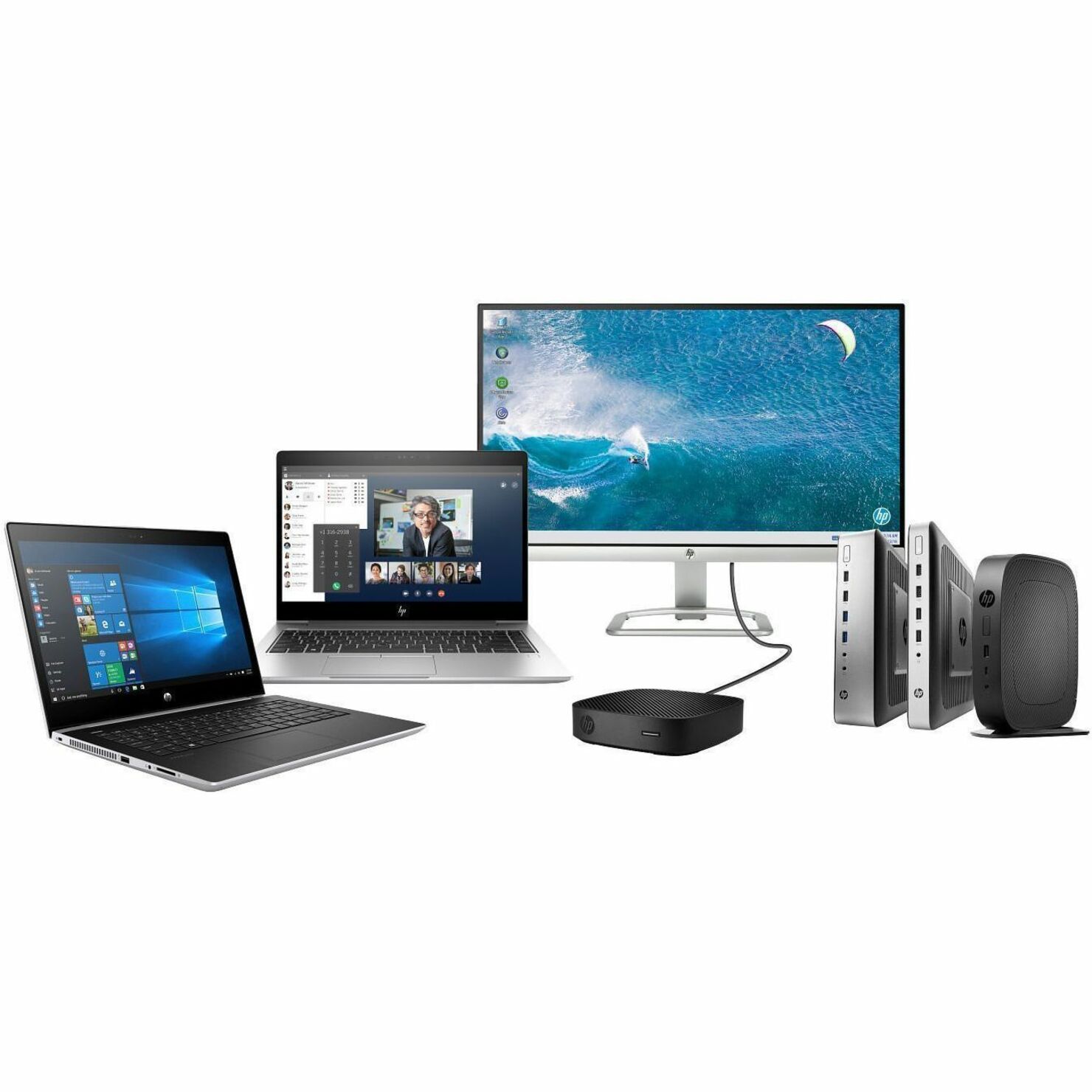 HP Elite t655 Thin Client - AMD Ryzen Embedded R2314 Quad-core (4 Core) 2.10 GHz - AMD Chip - 8 GB RAM DDR4 SDRAM - 32 GB Flash - AMD Radeon Graphics - Gigabit Ethernet - HP Smart Zero CoreEnglish) - DisplayPort - Network (RJ-45) - 7 Total USB Port(s) - 2 USB 2.0 Port(s) - USB Type-C - English Keyboard - 45 W — alternate image2