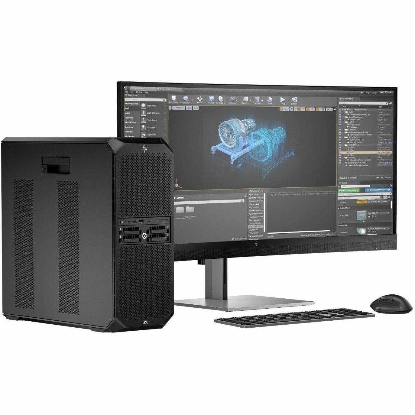 HP Z6 G5 A Workstation - AMD Ryzen Threadripper PRO 7955WX - 64 GB - 1 TB SSD - Tower - Black - AMD Chip - Windows 11 Pro - NVIDIA RTX 4000 Ada Generation 20 GB GDDR6 Graphics - Serial ATA/600 Controller - 0, 1 RAID Levels - Gigabit Ethernet — alternate image1