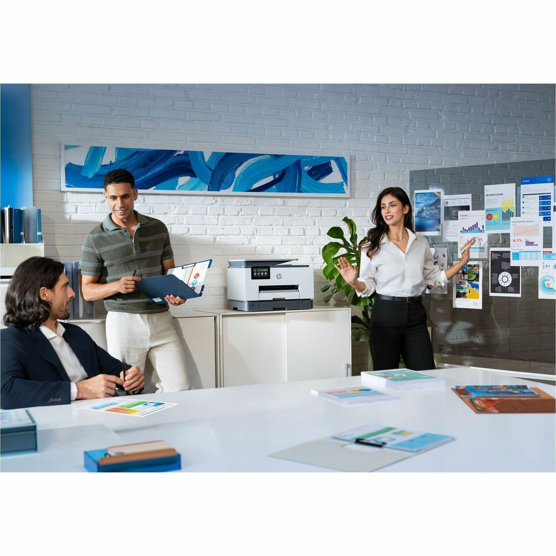 HP Officejet Pro 9135 Wired & Wireless Inkjet Multifunction Printer - Color - Cement - Copier/Fax/Printer/Scanner - 39 ppm Mono/39 ppm Color Print - 4800 x 1200 dpi Print - Automatic Duplex Print - Up to 30000 Pages Monthly - Color CIS, ADF Scanner - 1200 dpi Optical Scan - Color Fax - Ethernet - Wireless LAN - ChromeOS, Apple AirPrint, Wi-Fi Direct, Mopria - USB - For Plain Paper Print — alternate image10