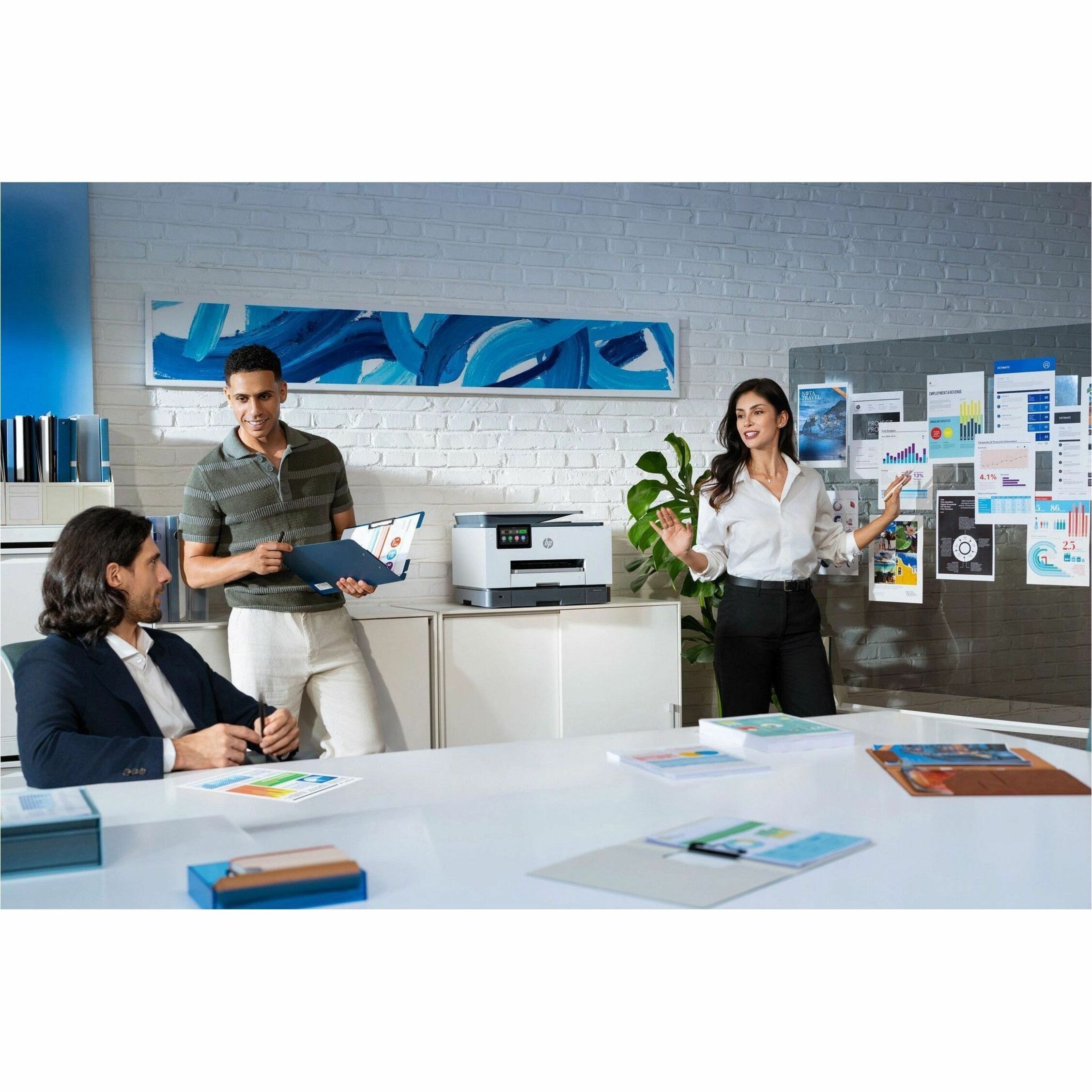 HP Officejet Pro 9135 Wired & Wireless Inkjet Multifunction Printer - Color - Cement - Copier/Fax/Printer/Scanner - 39 ppm Mono/39 ppm Color Print - 4800 x 1200 dpi Print - Automatic Duplex Print - Up to 30000 Pages Monthly - Color CIS, ADF Scanner - 1200 dpi Optical Scan - Color Fax - Ethernet - Wireless LAN - ChromeOS, Apple AirPrint, Wi-Fi Direct, Mopria - USB - For Plain Paper Print — alternate image11
