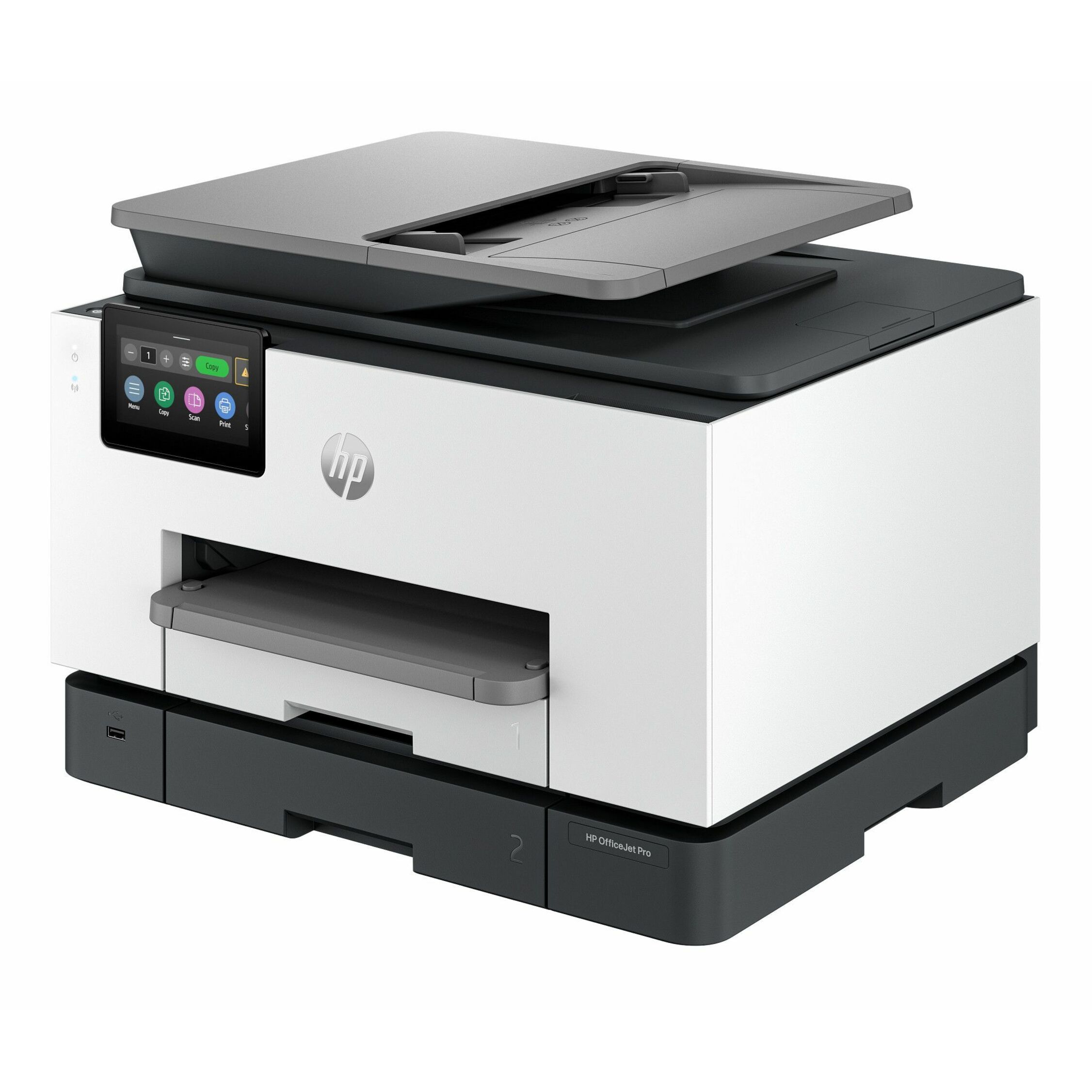 HP Officejet Pro 9135 Wired & Wireless Inkjet Multifunction Printer - Color - Cement - Copier/Fax/Printer/Scanner - 39 ppm Mono/39 ppm Color Print - 4800 x 1200 dpi Print - Automatic Duplex Print - Up to 30000 Pages Monthly - Color CIS, ADF Scanner - 1200 dpi Optical Scan - Color Fax - Ethernet - Wireless LAN - ChromeOS, Apple AirPrint, Wi-Fi Direct, Mopria - USB - For Plain Paper Print