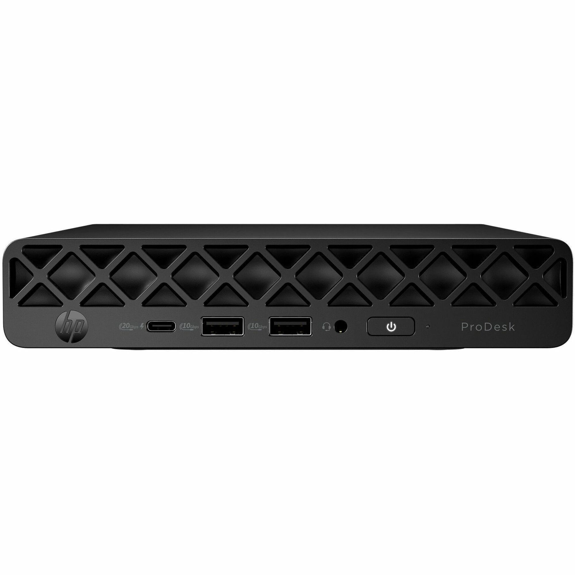HP ProDesk 4 G1i Desktop Computer - Intel Core Ultra 7 265T - vPro Technology - 64 GB - 1 TB PCI Express NVMe SSD - Mini PC - Jack Black - Intel Q870 Chip - Windows 11 Pro - Intel DDR5 SDRAM - Wi-Fi 6E (IEEE 802.11ax) - 90 W — front