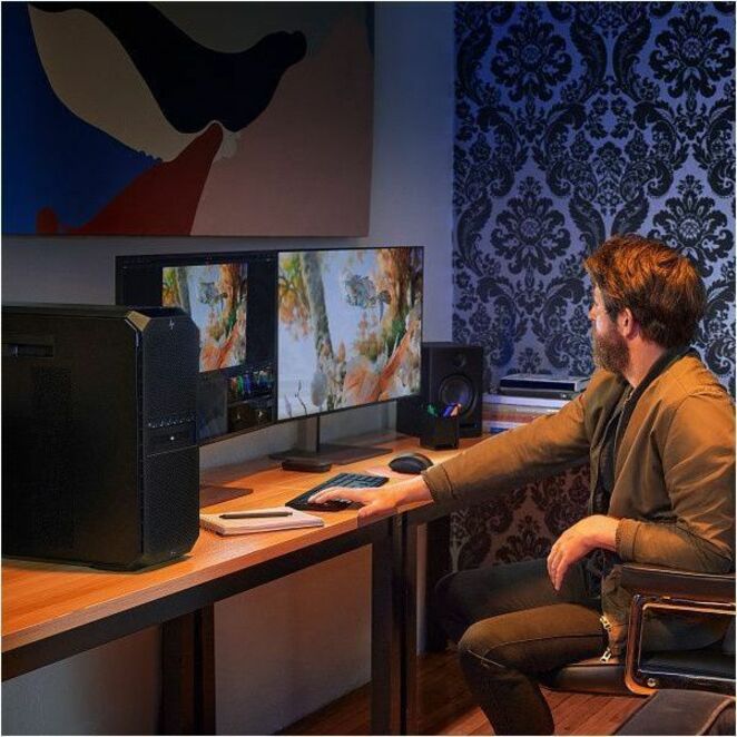 HP Z6 G5 A Workstation - 1 x AMD Ryzen Threadripper PRO 7965WX - 256 GB - Tower - Black - AMD PRO 695 Chip - Serial ATA/600, NVMe Controller - 0, 1, 5, 10 RAID Levels - Gigabit Ethernet — alternate image1
