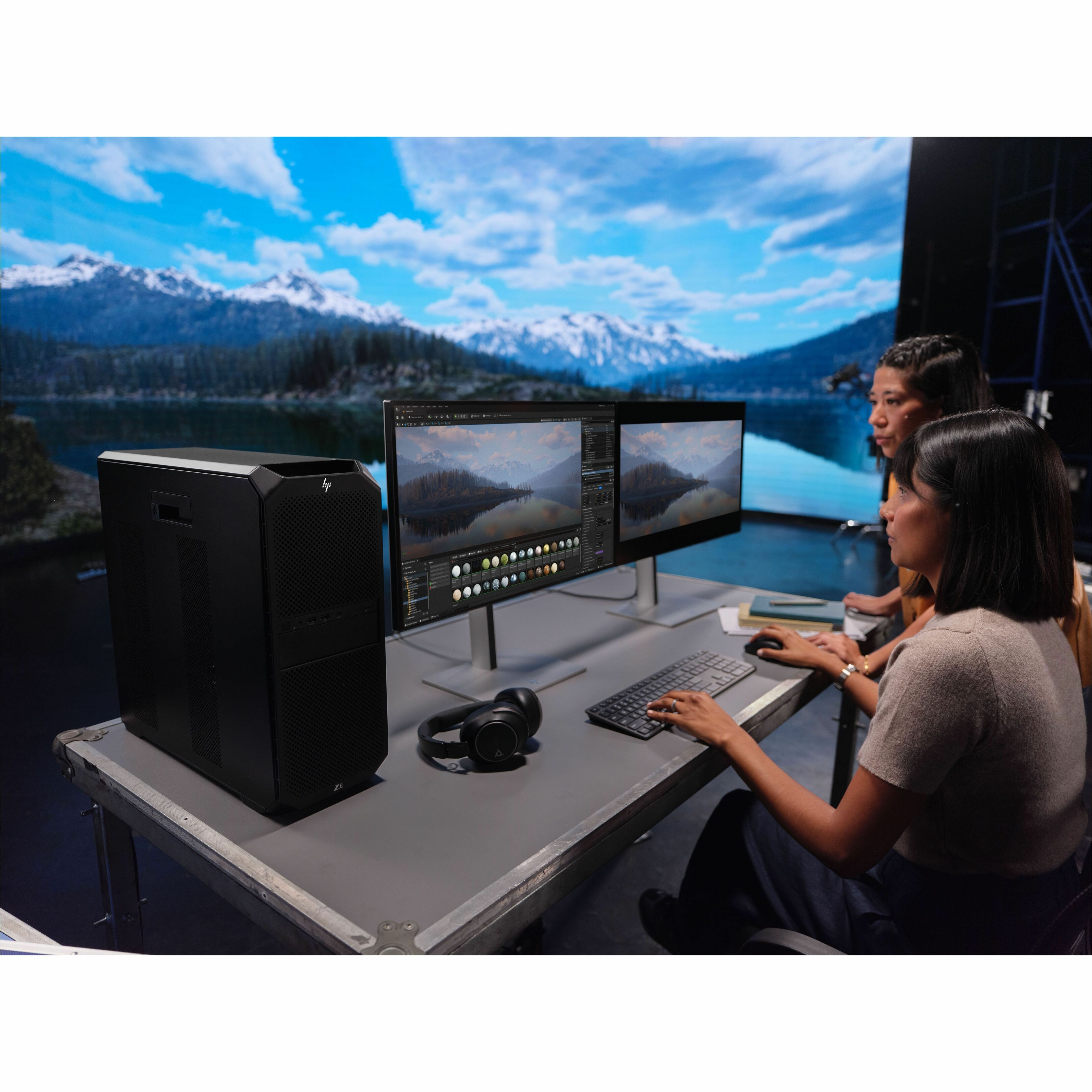 HP Z6 G5 A Workstation - 1 x AMD Ryzen Threadripper PRO 7965WX - 256 GB - Tower - Black - AMD PRO 695 Chip - Serial ATA/600, NVMe Controller - 0, 1, 5, 10 RAID Levels - Gigabit Ethernet — alternate image2