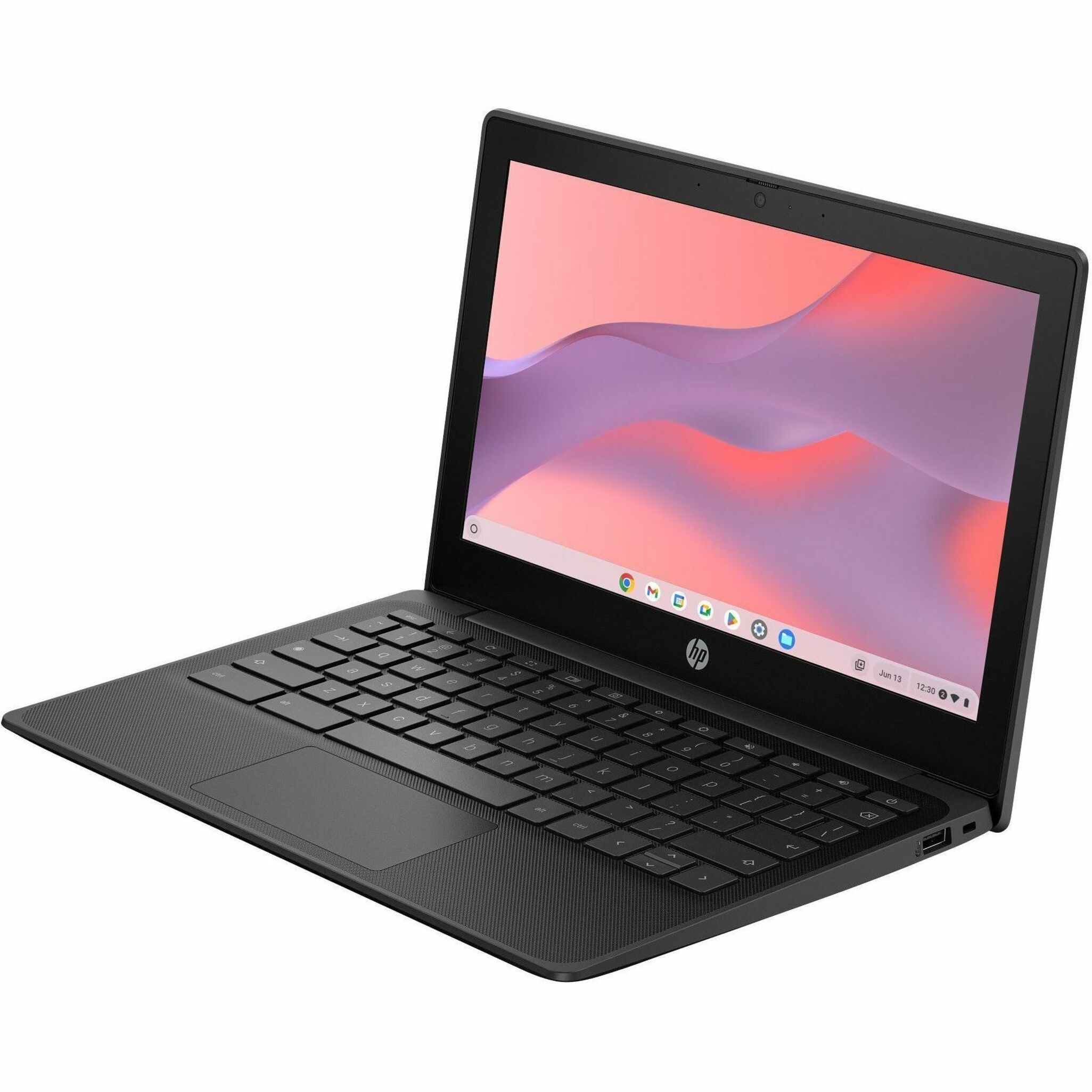 HP Fortis G1m 11.6" Rugged Chromebook - HD - 60 Hz - Octa-core (ARM Cortex A76 + Cortex A55) - 4 GB - 32 GB Flash Memory - English Keyboard - Jet Black - MediaTek Kompanio 520 Chip - 1366 x 768 - ChromeOS - ARM - Front Camera/Webcam - 16 Hours Battery Run Time - IEEE 802.11ax Wireless LAN Standard - Wi-Fi 6 — alternate image1