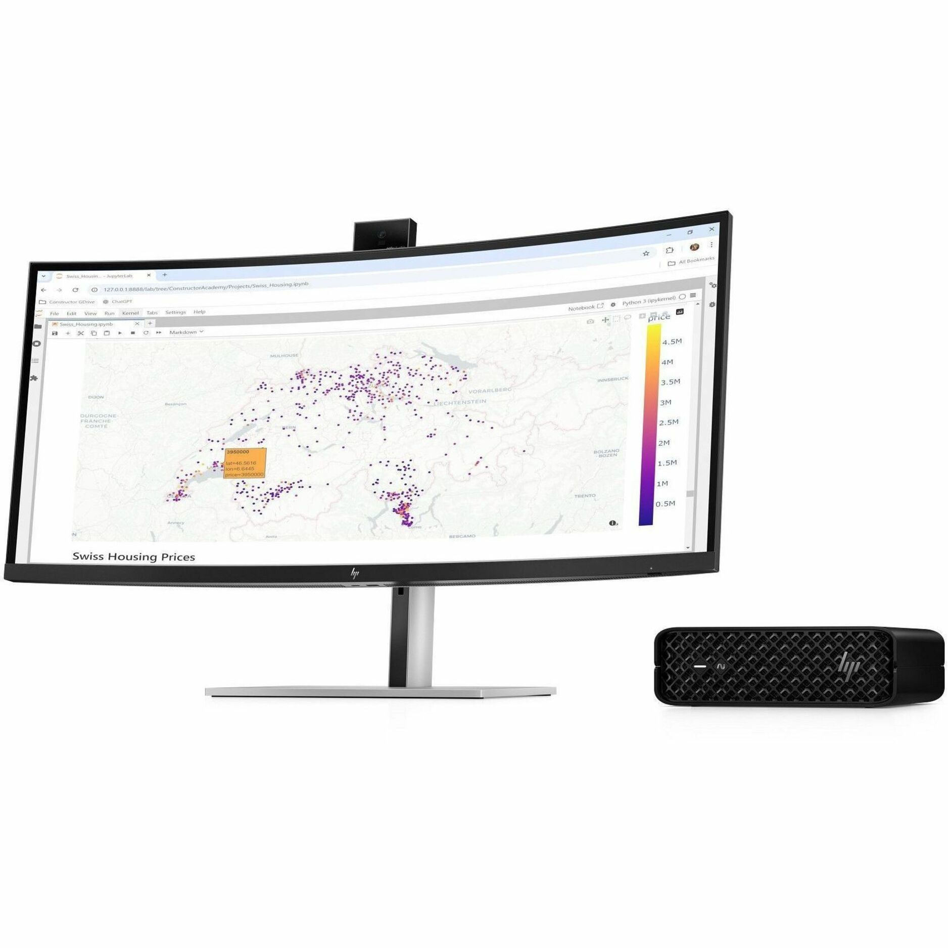 HP Z2 Mini G1i Workstation - 1 x Intel Core Ultra 7 265 - 32 GB - 256 GB SSD - Mini PC - Intel W880 Chip - Windows 11 Pro 64-bit - NVIDIA RTX A400 4 GB Graphics - Serial ATA/600, NVMe Controller - 0, 1 RAID Levels - Gigabit Ethernet — alternate image1