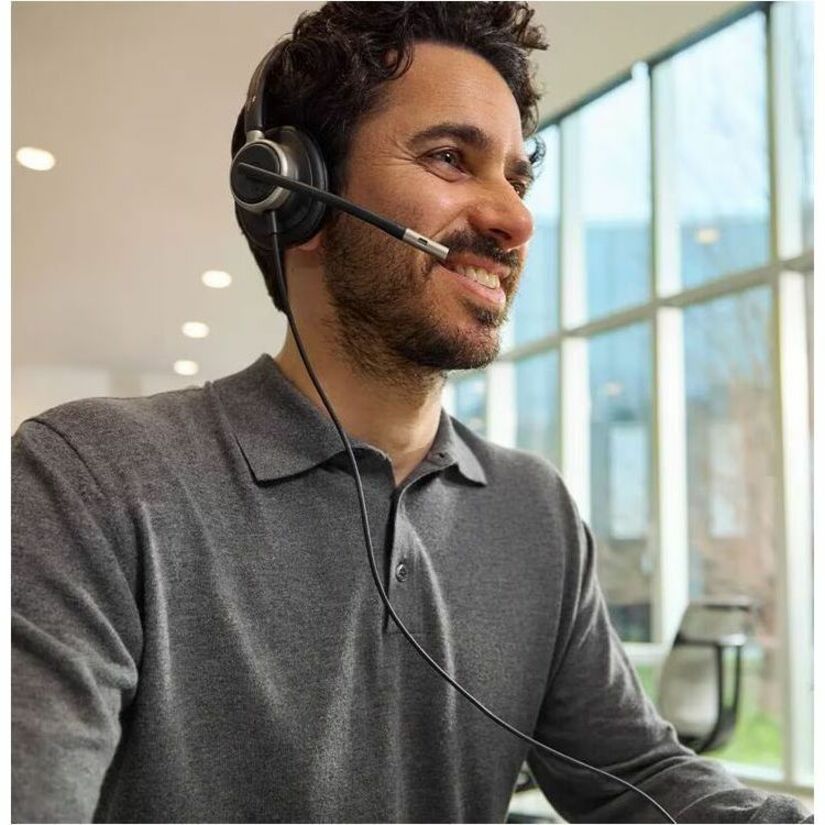 Poly Mission 615 Monaural USB Wired Headset - Microsoft Teams Certification - Mono - USB, USB Type A, USB Type C - Wired - Over-the-head, On-ear - Monaural - Supra-aural - 6.50 ft Cable - Noise Cancelling, Noise Reduction Microphone - Noise Canceling - Black — alternate image4