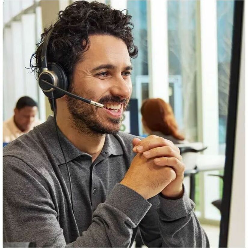 Poly Mission 615 Monaural USB Wired Headset - Microsoft Teams Certification - Mono - USB, USB Type A, USB Type C - Wired - Over-the-head, On-ear - Monaural - Supra-aural - 6.50 ft Cable - Noise Cancelling, Noise Reduction Microphone - Noise Canceling - Black — life style