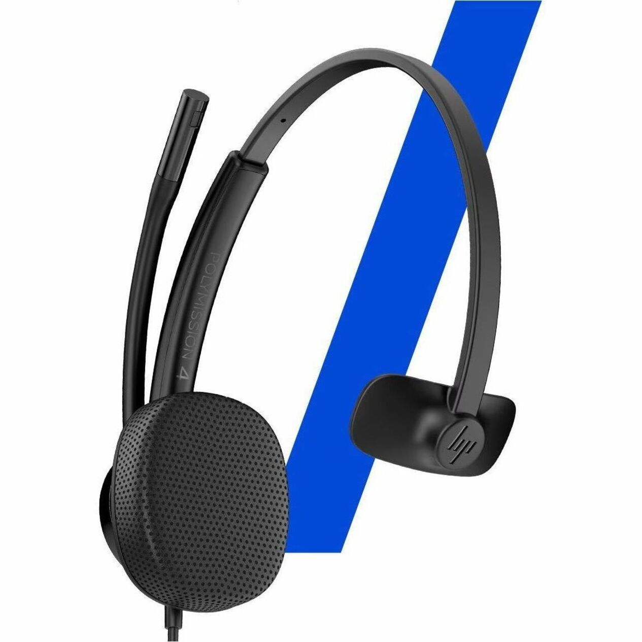 Poly Mission 415 Monaural USB Wired Headset Classic - Microsoft Teams Certification - Mono - USB, USB Type A, USB Type C - Wired - Over-the-head, On-ear - Monaural - Supra-aural - 6.50 ft Cable - Noise Cancelling Microphone - Noise Canceling - Black — alternate image4