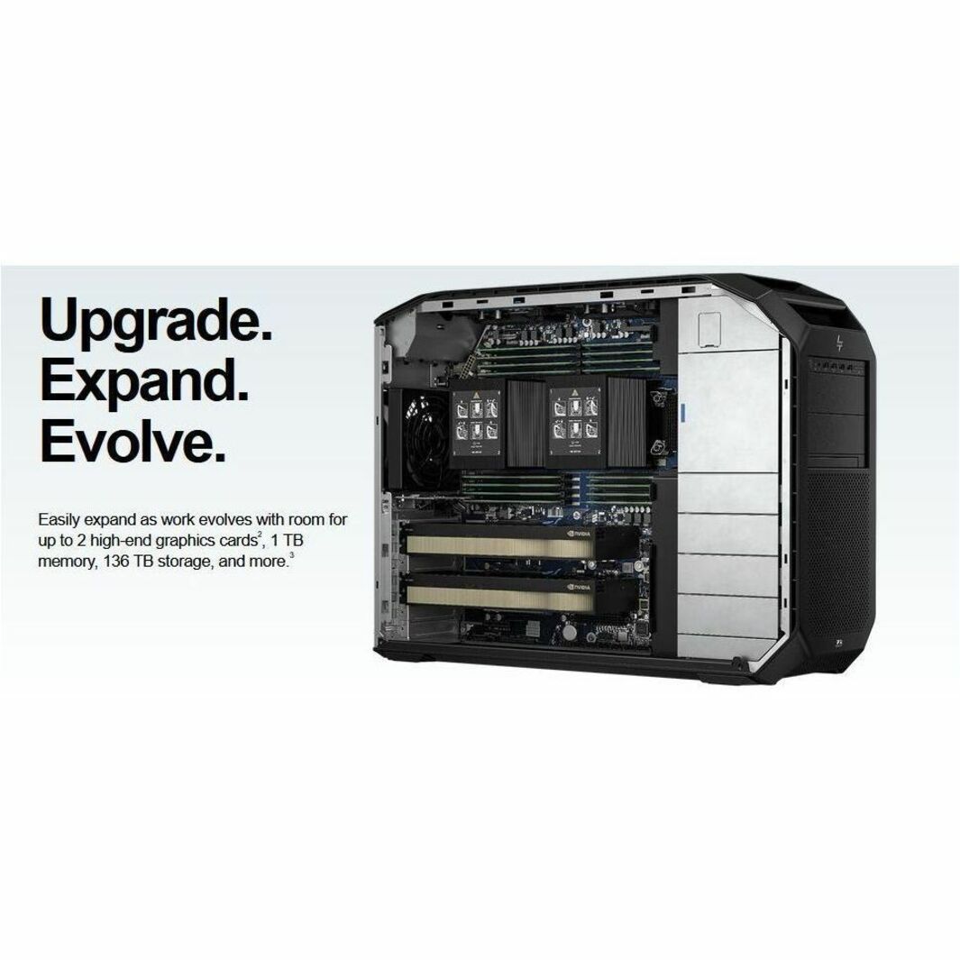 HP Z8 G5 Workstation - Intel Xeon Gold 5th Gen 5520+ - 512 GB - Tower - Black - Intel C741 Chip - NVMe, Serial ATA/600 Controller - 0, 1, 5, 10 RAID Levels - Gigabit Ethernet — alternate image1