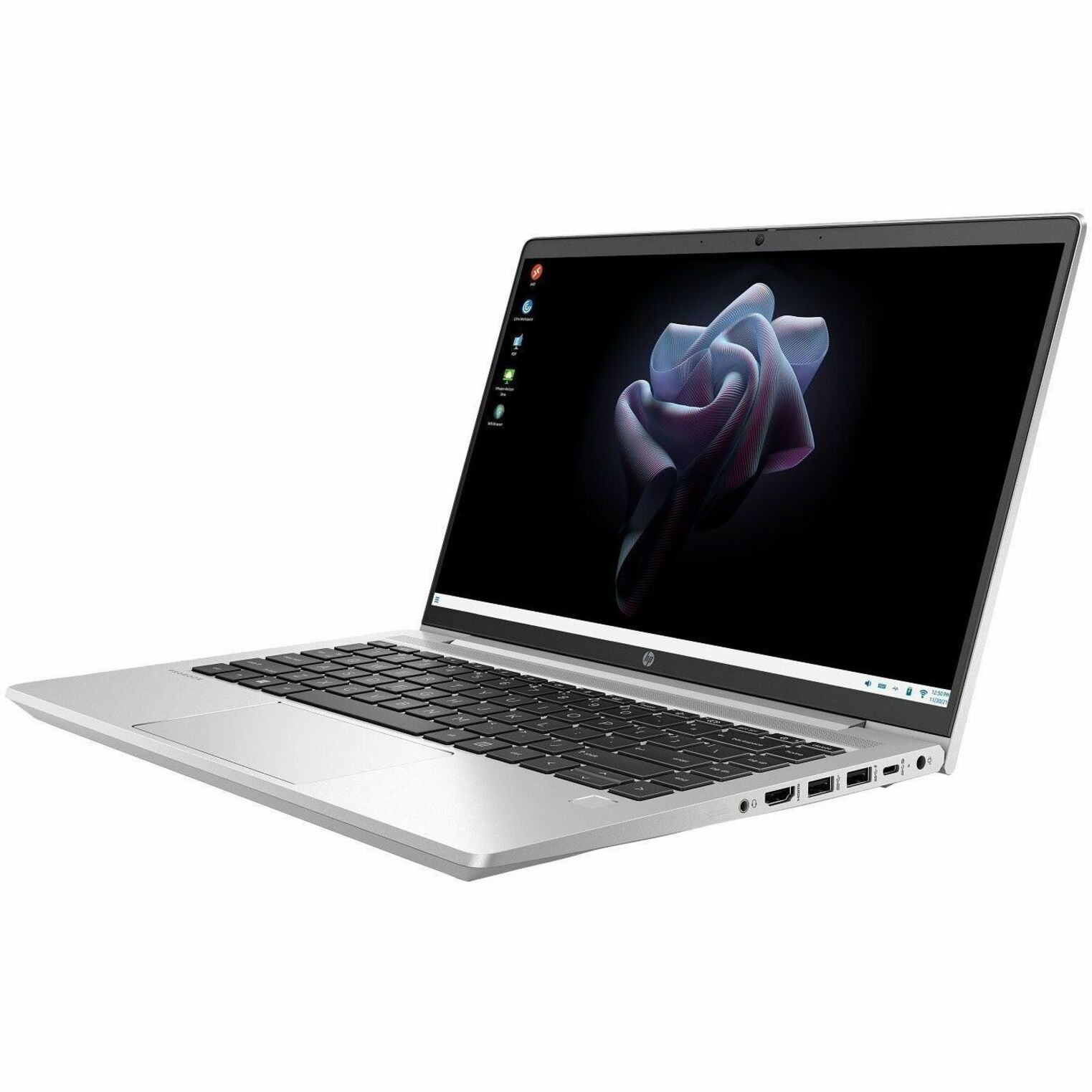 HP Pro mt440 G3 14" Thin Client Notebook - Full HD - Intel Celeron 7305 - 16 GB - 512 GB SSD - French, English Keyboard - Pike Silver Aluminum - Intel Chip - 1920 x 1080 - ThinPro - Intel - In-plane Switching (IPS) Technology - Front Camera/Webcam - IEEE 802.11ax Wireless LAN Standard - Wi-Fi 6E — alternate image1