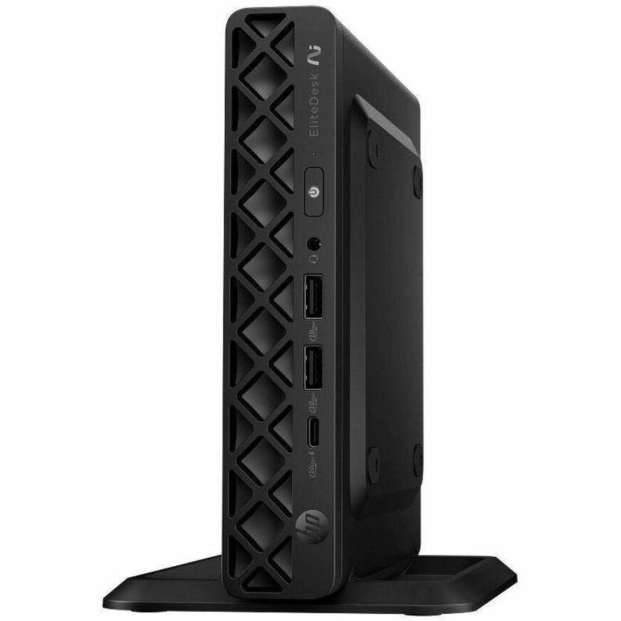 HP EliteDesk 8 G1a Desktop Computer - AMD Ryzen AI 5 Ryzen AI 300 Series 340 - 16 GB - 512 GB PCI Express NVMe 4.0 x4 SSD - Mini PC - Jack Black - AMD Chip - Windows 11 Pro - AMD Radeon 840M DDR5 SDRAM - French Keyboard - Wi-Fi 6 (IEEE 802.11ax) - 90 W — bottommaximum