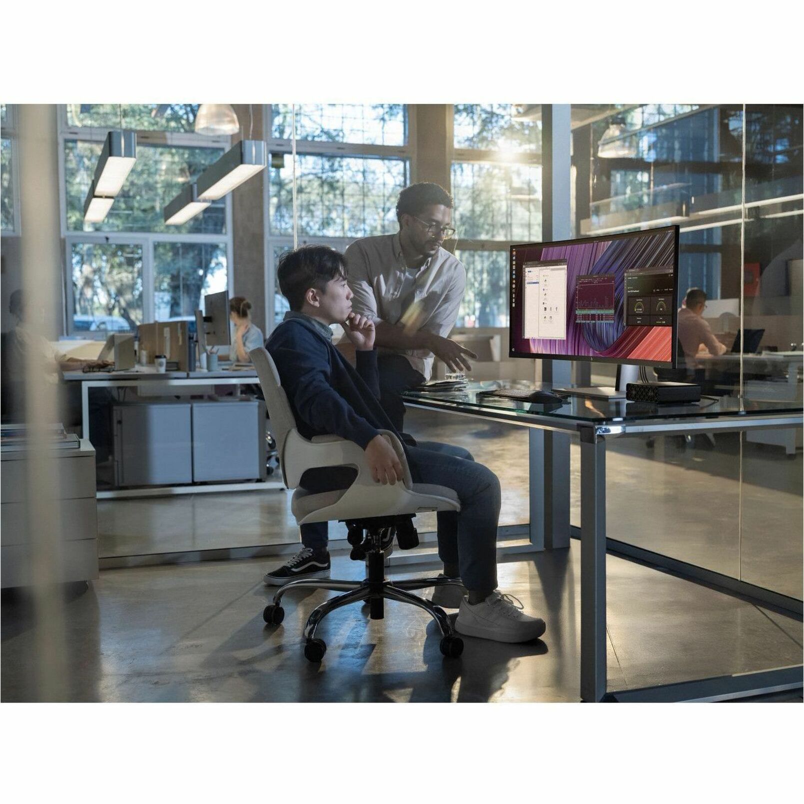 HP ZGX G1n Workstation - ARM Cortex X925 - 128 GB - 4 TB SSD - Mini PC - Black - TAA Compliant - NVIDIA GB10 Grace Blackwell Superchip Chip - DGX OS - NVIDIA Graphics - 10 Gigabit Ethernet, 200 Gigabit Ethernet — alternate image3