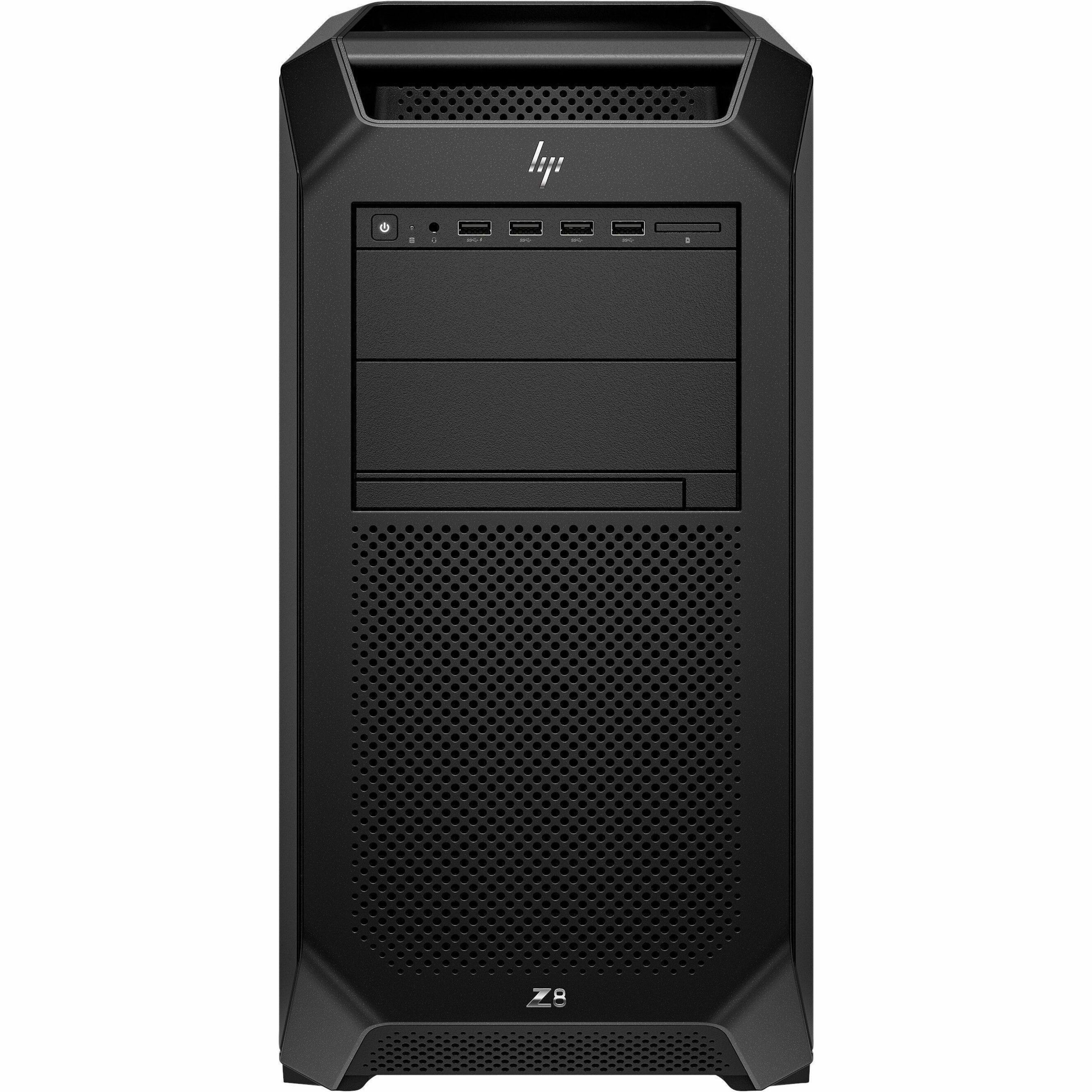 HP Z8 G5 Workstation - Intel Xeon Gold 5th Gen 5520+ - 64 GB - Tower - Black - Intel C741 Chip - NVMe, Serial ATA/600 Controller - 0, 1, 5, 10 RAID Levels - Gigabit Ethernet — frontmaximum