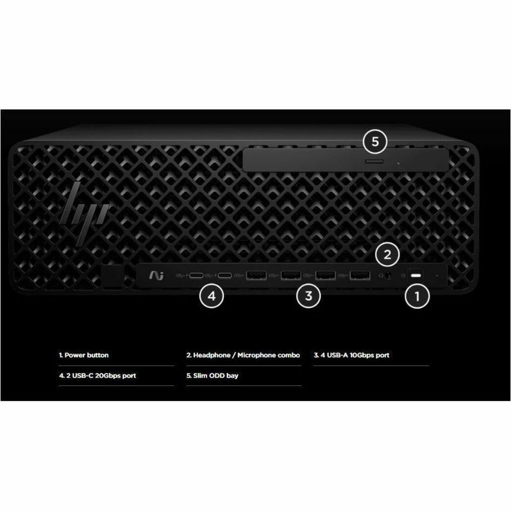HP Z2 G1i Workstation - 1 x Intel Core Ultra 7 265 - 32 GB - 512 GB SSD - Small Form Factor - Intel W880 Chip - Serial ATA/600, NVMe Controller - 0, 1, 5, 10 RAID Levels - Gigabit Ethernet — alternate image11
