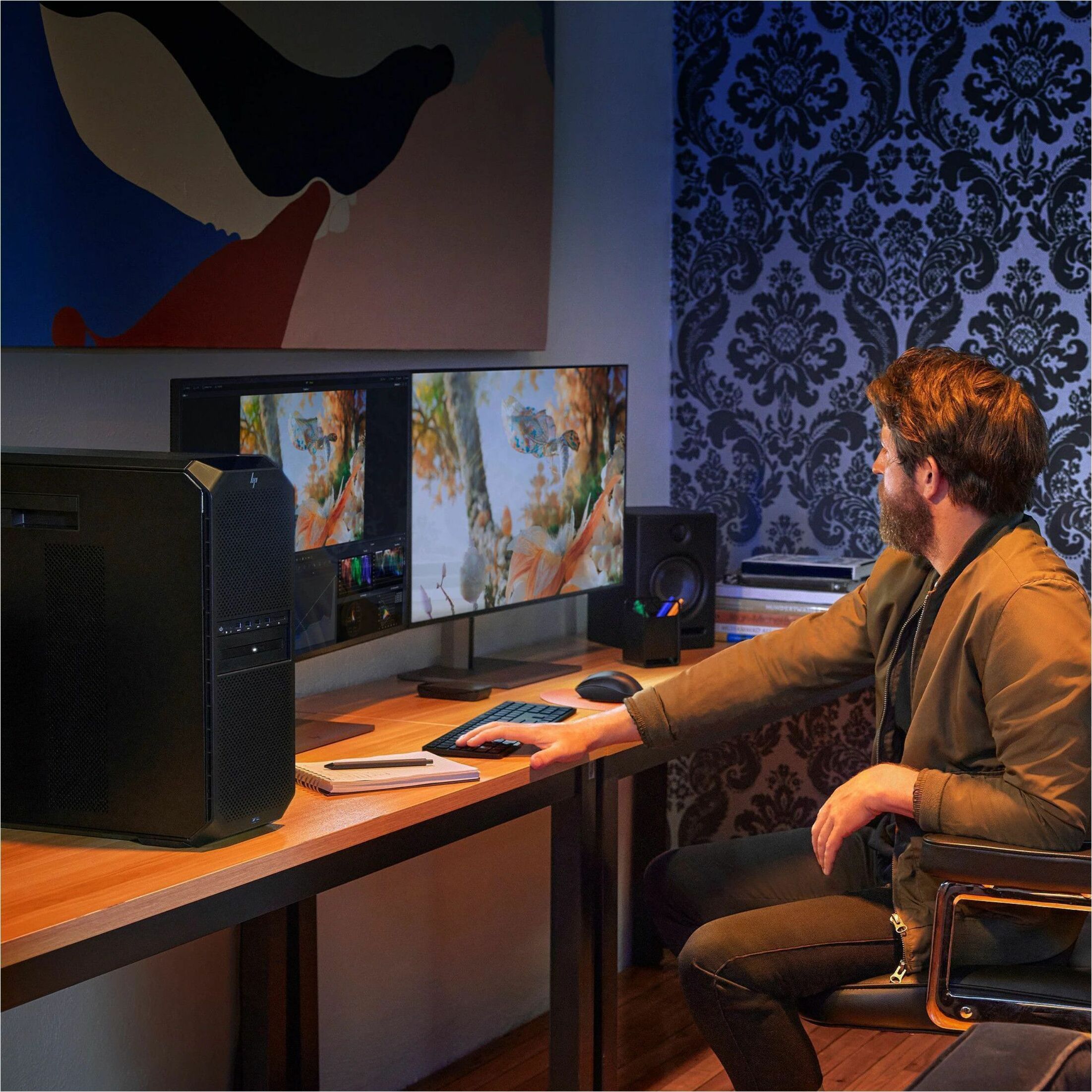 HP Z6 G5 A Workstation - 1 x AMD Ryzen Threadripper PRO 9975WX - 256 GB - Tower - Black - AMD PRO 695 Chip - Serial ATA/600, NVMe Controller - 0, 1, 5, 10 RAID Levels - Gigabit Ethernet — alternate image4