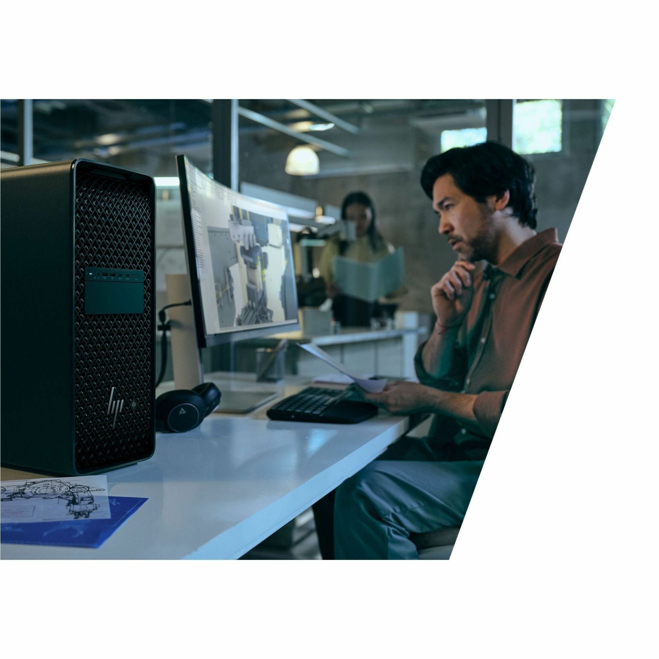HP Z4 G6i Workstation - 1 x Intel Xeon 634 - vPro Technology - 32 GB - 1 TB SSD - Tower - Black - Intel W890 Chip - Windows 11 Pro - NVIDIA RTX A1000 8 GB Graphics - Serial ATA/600, NVMe Controller - 0, 1, 5, 10 RAID Levels - English Keyboard - Gigabit Ethernet — alternate image2