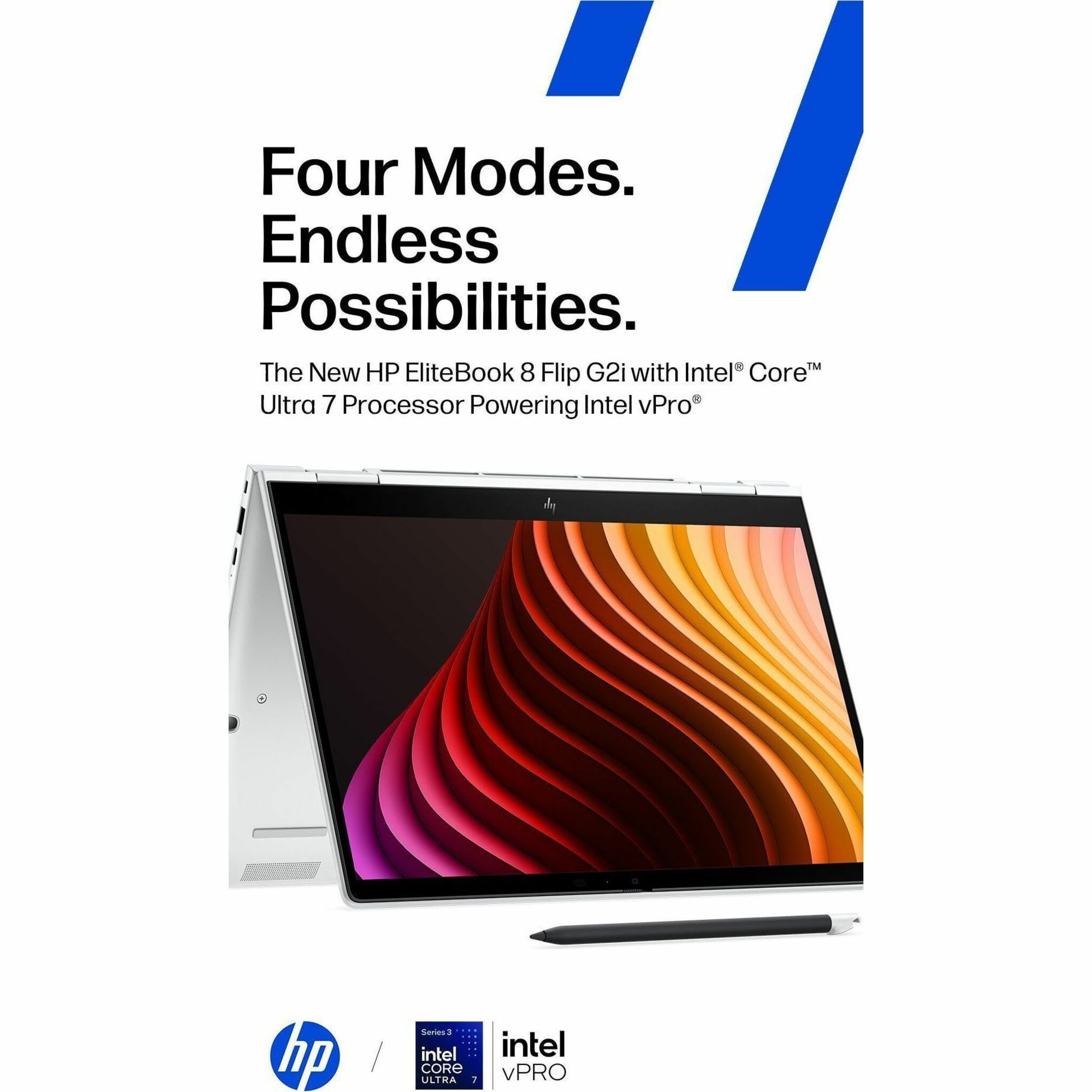 HP EliteBook 8 Flip G2i 13.3" Touchscreen Convertible Copilot+ PC 2 in 1 Notebook - 5G - WUXGA - Intel Core Ultra 7 Series 3 365 - 32 GB - 512 GB SSD - English Keyboard - Glacier Silver - Intel Chip - 1920 x 1200 - Windows 11 Pro - Intel - In-plane Switching (IPS) Technology - Front Camera/Webcam - IEEE 802.11be Wireless LAN Standard - Wi-Fi 7 — alternate image11
