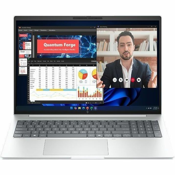HP EliteBook 8 G2i 16" Touchscreen Notebook - WUXGA - Intel Core Ultra 7 Series 3 365 - 32 GB - 512 GB SSD - English Keyboard - Glacier Silver Aluminum - Intel Chip - 1920 x 1200 - Windows 11 Pro - Intel - In-plane Switching (IPS) Technology - Front Camera/Webcam - 14 Hours Battery Run Time - IEEE 802.11be Wireless LAN Standard - Wi-Fi 7 — alternate image6