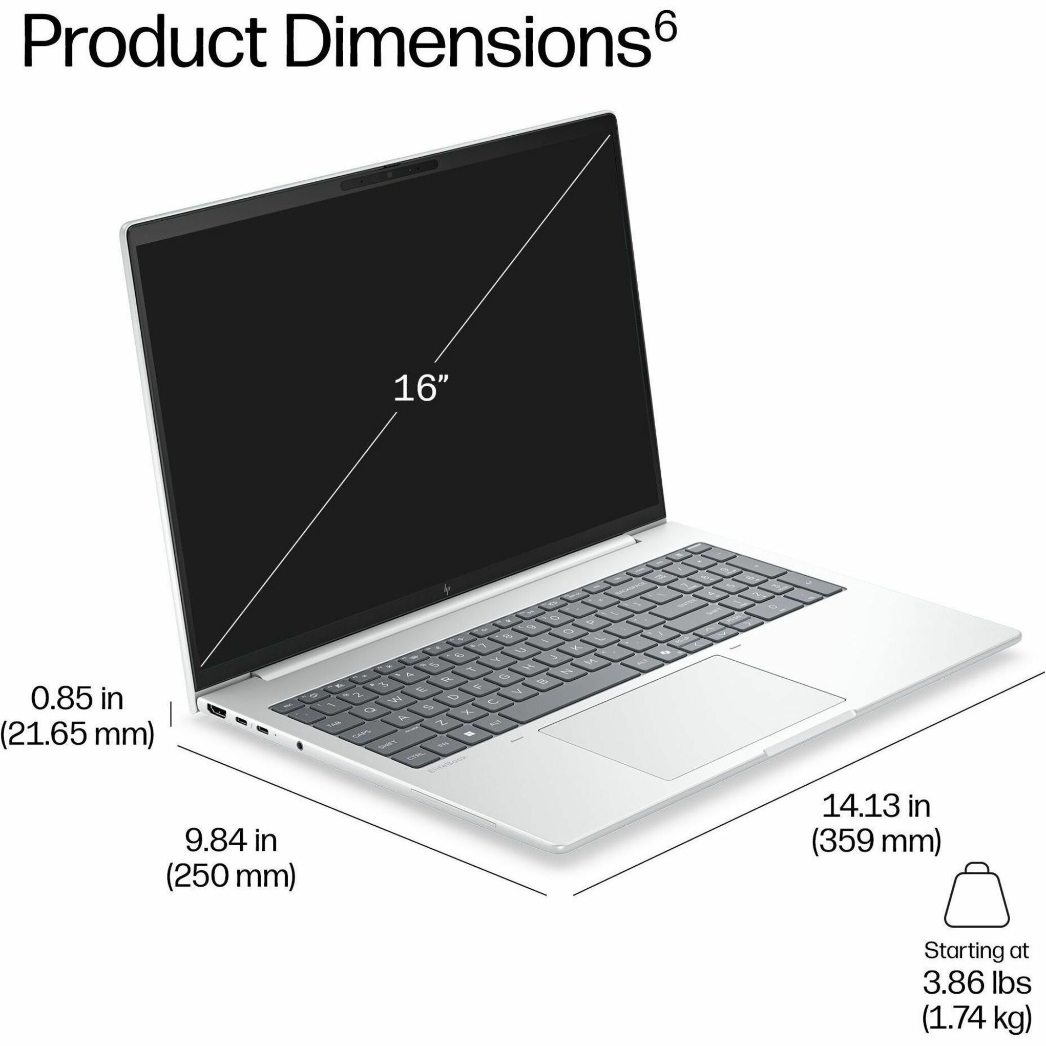 HP EliteBook 8 G2a 16" Notebook - AMD Ryzen AI 7 Ryzen AI 400 Series 450 - 32 GB - 1 TB SSD - English Keyboard - AMD Chip - AMD — alternate image5