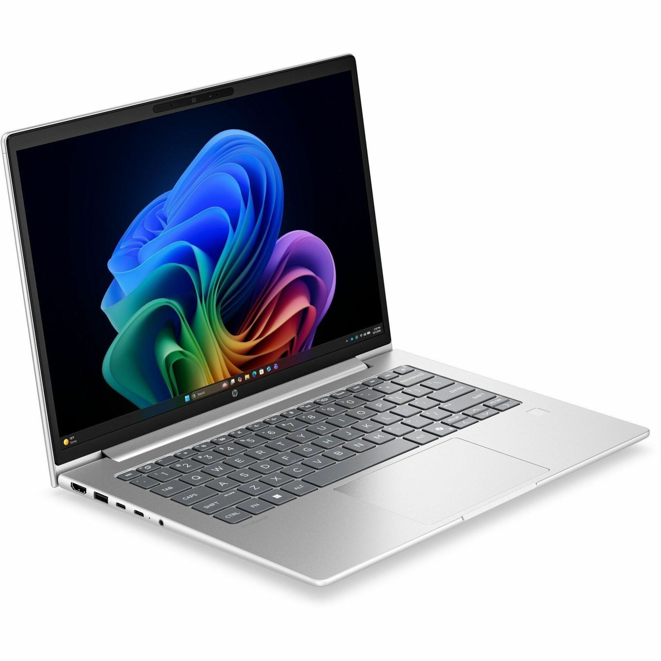 HP ProBook 4 G2i 14" Copilot+ PC Notebook - WUXGA - Intel Core Ultra 5 Series 3 325 - 16 GB - 512 GB SSD - English Keyboard - Pike Silver - Intel Chip - 1920 x 1200 - Windows 11 Pro - Intel - In-plane Switching (IPS) Technology - Front Camera/Webcam - 8 Hours Battery Run Time - IEEE 802.11ax Wireless LAN Standard - Wi-Fi 6E — alternate image2