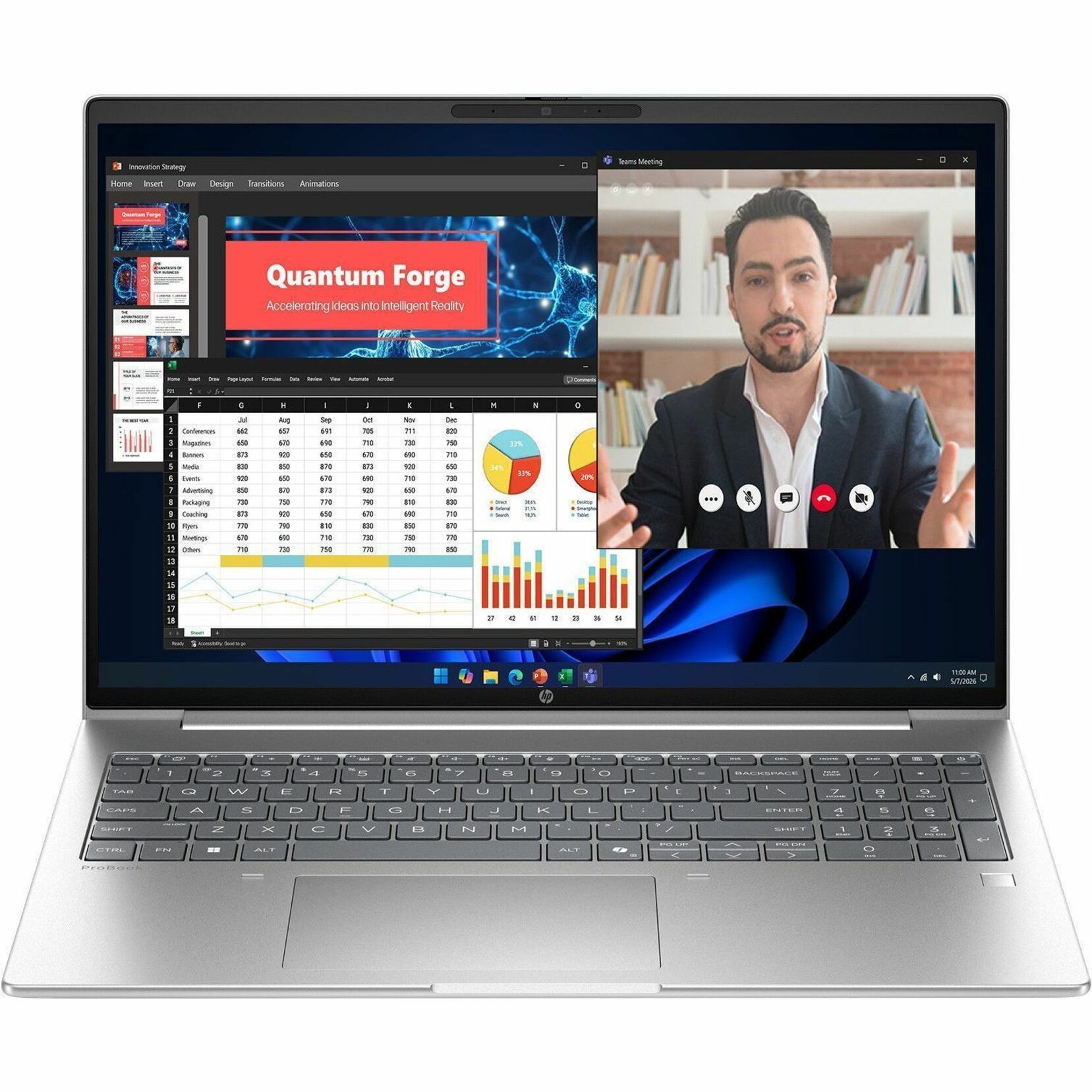 HP ProBook 4 G2i 16" Copilot+ PC Notebook - WUXGA - Intel Core Ultra 5 Series 3 325 - 16 GB - 512 GB SSD - English Keyboard - Pike Silver - Intel Chip - 1920 x 1200 - Windows 11 Pro - Intel - In-plane Switching (IPS) Technology - Front Camera/Webcam - IEEE 802.11ax Wireless LAN Standard - Wi-Fi 6E — frontmaximum
