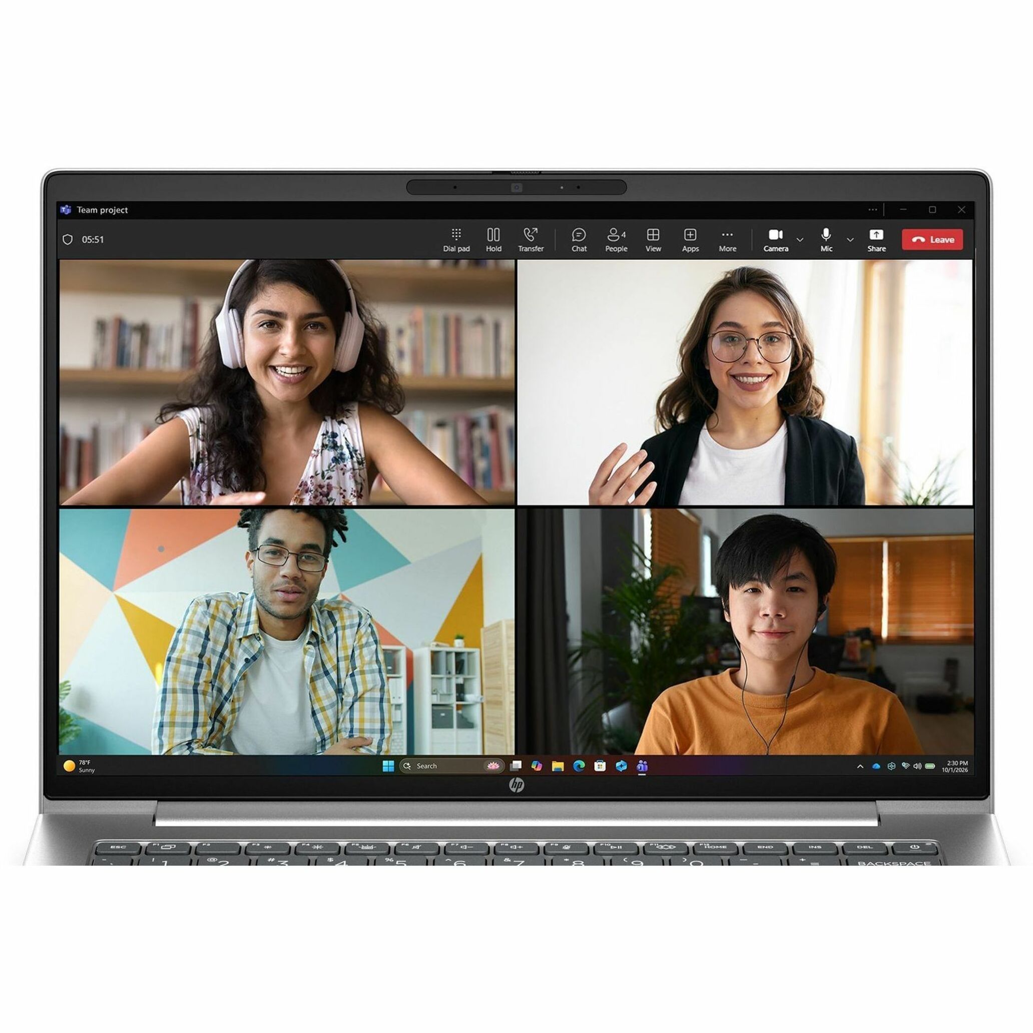 HP ProBook 4 G2i 16" Copilot+ PC Notebook - WUXGA - 60 Hz - Intel Core Ultra 7 Series 3 355 - 32 GB - 512 GB SSD - English Keyboard - Pike Silver Aluminum - Intel Chip - 1920 x 1200 - Windows 11 Pro - Intel - In-plane Switching (IPS) Technology - Front Camera/Webcam - IEEE 802.11be Wireless LAN Standard - Wi-Fi 7 — alternate image3