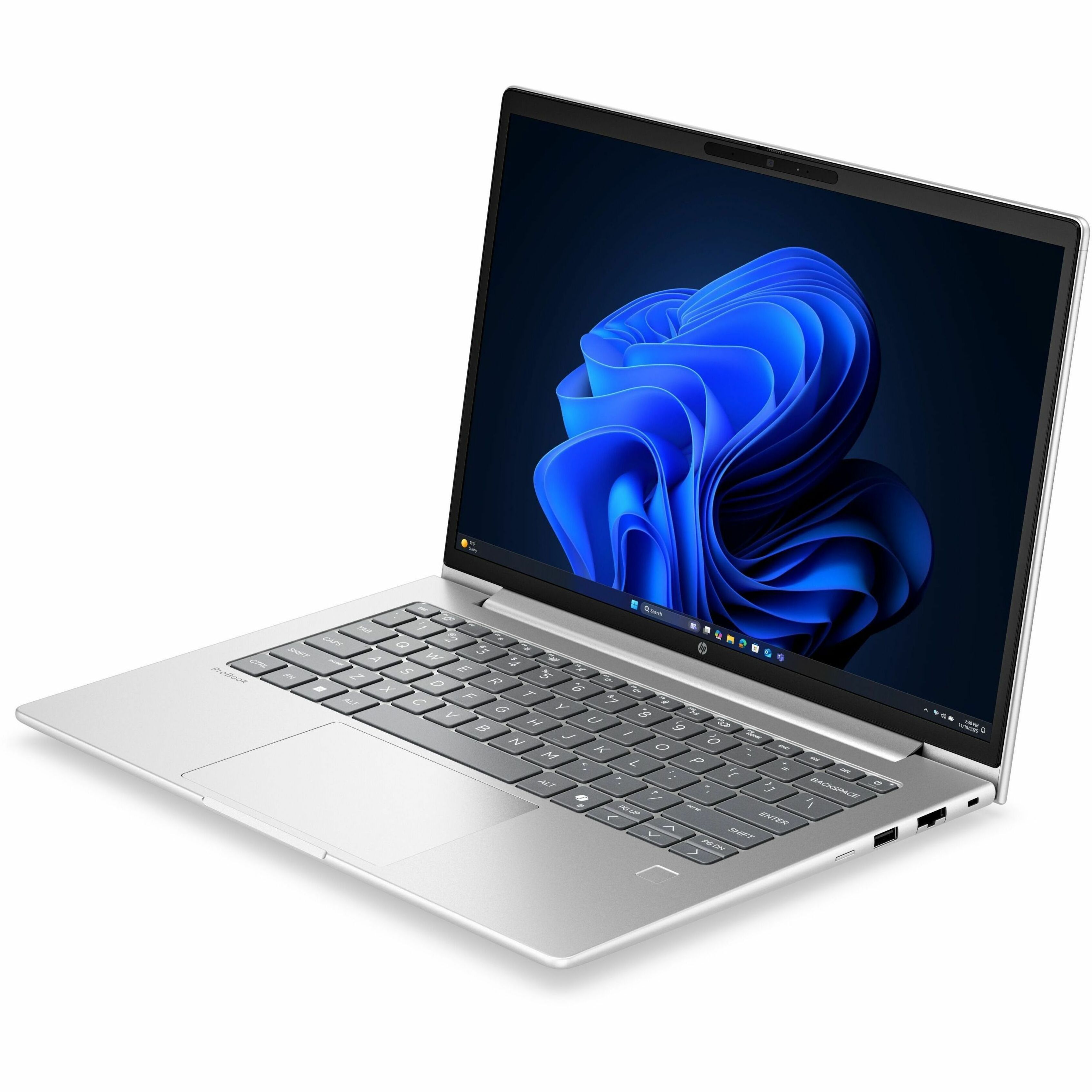 HP ProBook 4 G2a 14" Touchscreen Notebook - WUXGA - AMD Ryzen 7 Ryzen 200 Series 250 - 16 GB - 512 GB SSD - English Keyboard - Pike Silver - AMD Chip - 1920 x 1200 - Windows 11 Pro - AMD - In-plane Switching (IPS) Technology - Front Camera/Webcam - IEEE 802.11be Wireless LAN Standard - Wi-Fi 7 — alternate image1
