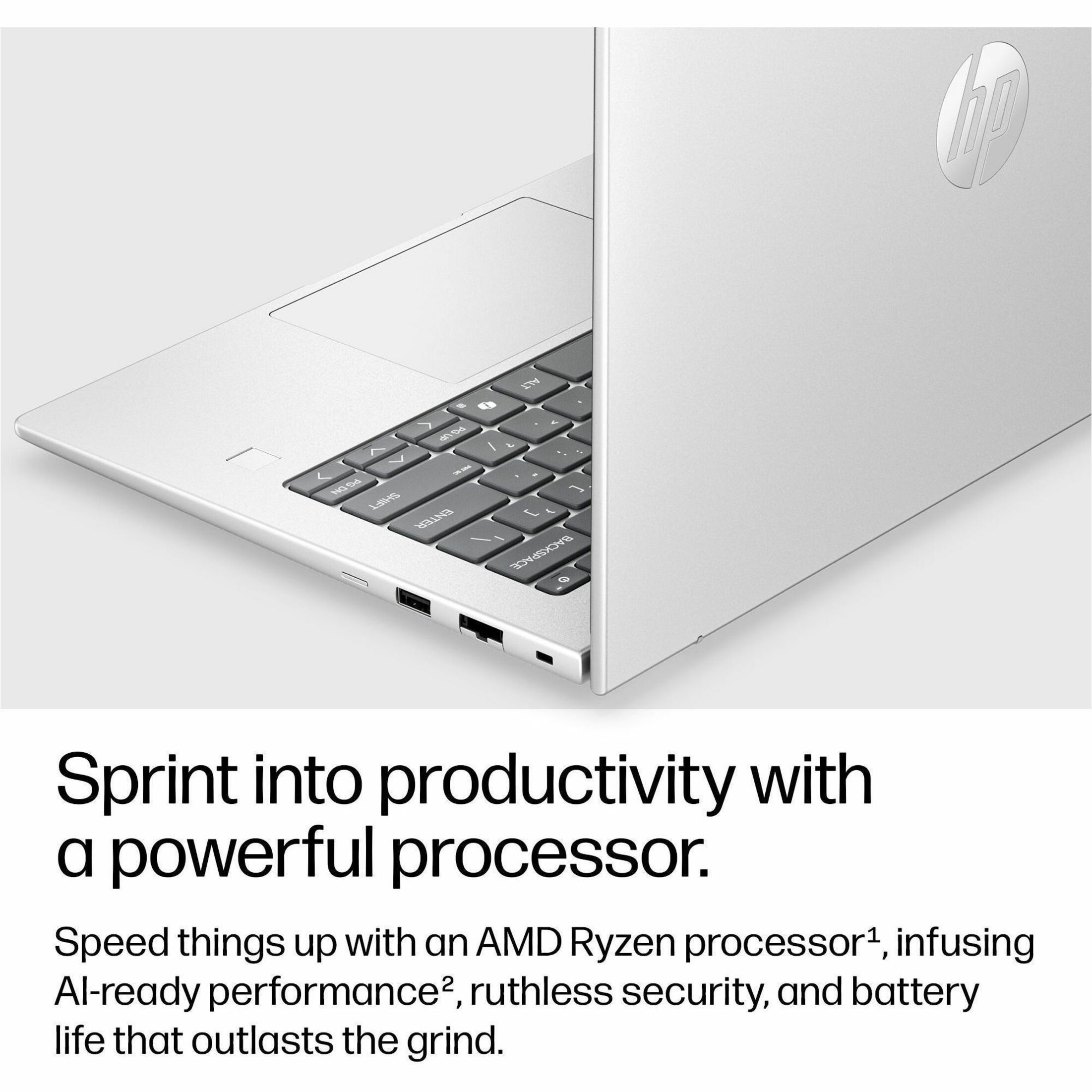 HP ProBook 4 G2a 14" Notebook - WUXGA - AMD Ryzen 7 Ryzen 200 Series 250 - 16 GB - 512 GB SSD - English Keyboard - Pike Silver - AMD Chip - 1920 x 1200 - Windows 11 Pro - AMD - In-plane Switching (IPS) Technology - Front Camera/Webcam - IEEE 802.11be Wireless LAN Standard - Wi-Fi 7 — alternate image11
