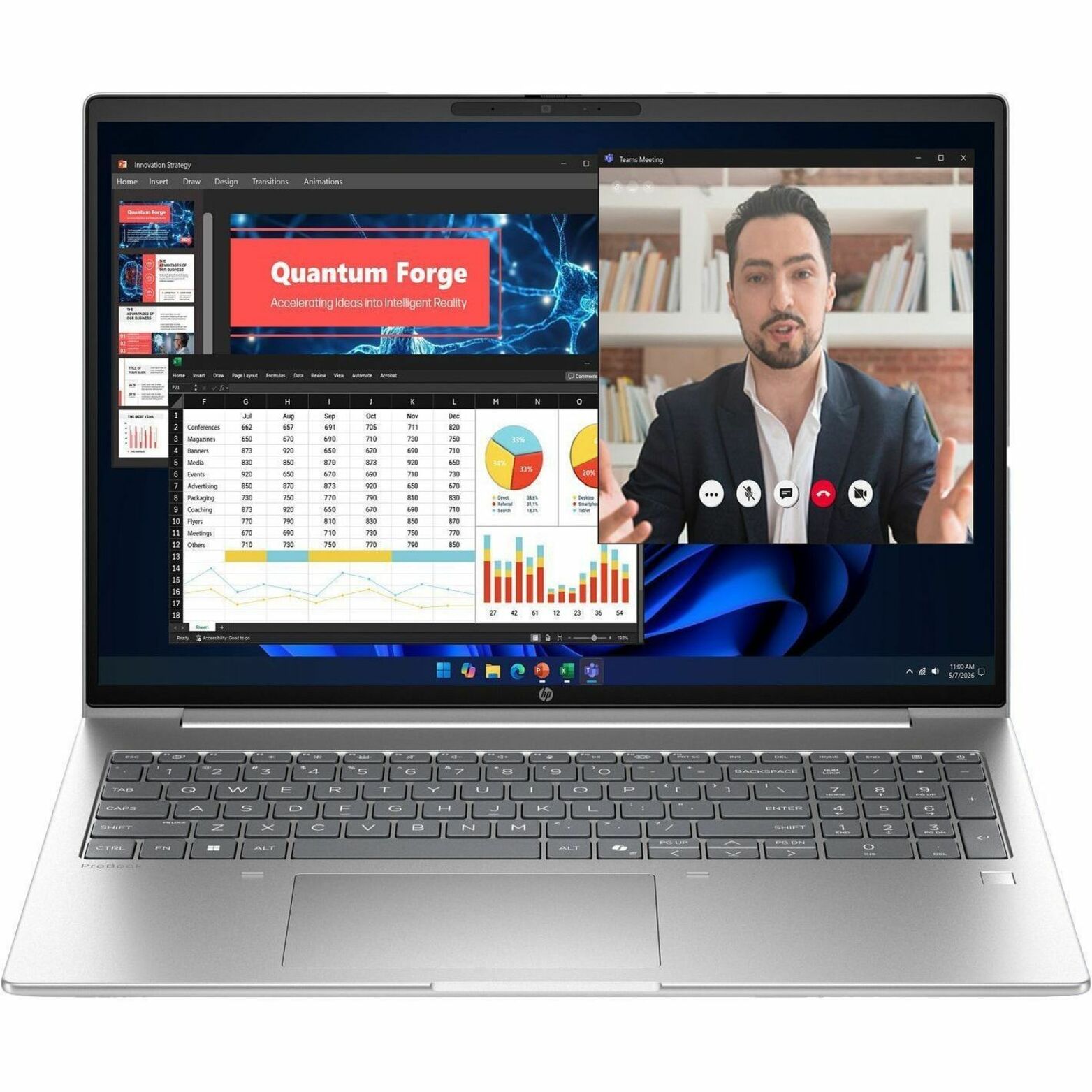 HP ProBook 4 G2a 16" Notebook - WUXGA - AMD Ryzen 7 Ryzen 200 Series 250 - 16 GB - 512 GB SSD - English Keyboard - Pike Silver - AMD Chip - 1920 x 1200 - Windows 11 Pro - AMD - In-plane Switching (IPS) Technology - Front Camera/Webcam - IEEE 802.11ax Wireless LAN Standard - Wi-Fi 6E — alternate image13