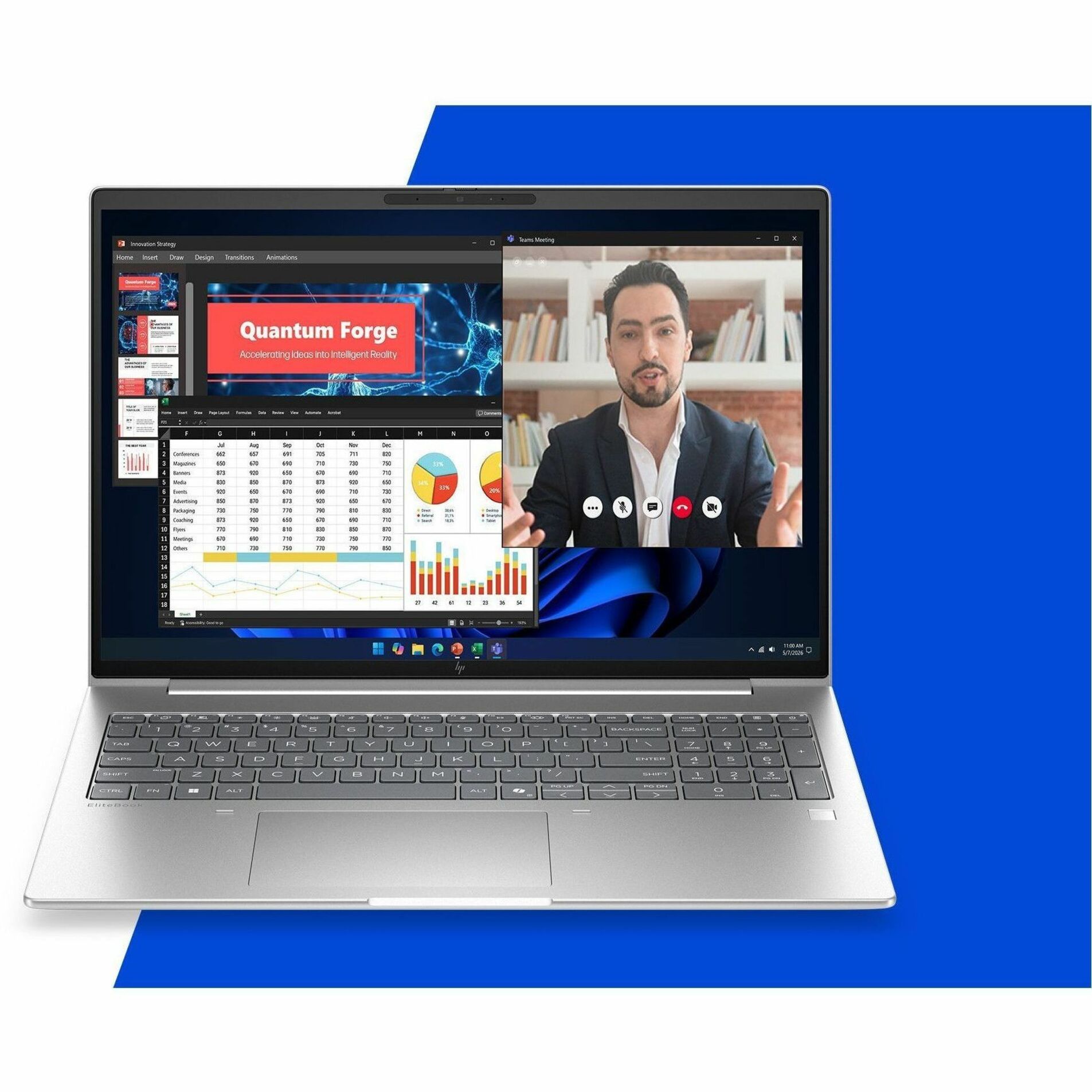 HP EliteBook 6 G2a 16" Copilot+ PC Notebook - WUXGA - AMD Ryzen AI 5 PRO Ryzen AI PRO 400 Series 435 - 16 GB - 256 GB SSD - English Keyboard - Pike Silver Aluminum - AMD Chip - 1920 x 1200 - Windows 11 Pro - AMD - In-plane Switching (IPS) Technology - Front Camera/Webcam - IEEE 802.11be Wireless LAN Standard - Wi-Fi 7 — alternate image11