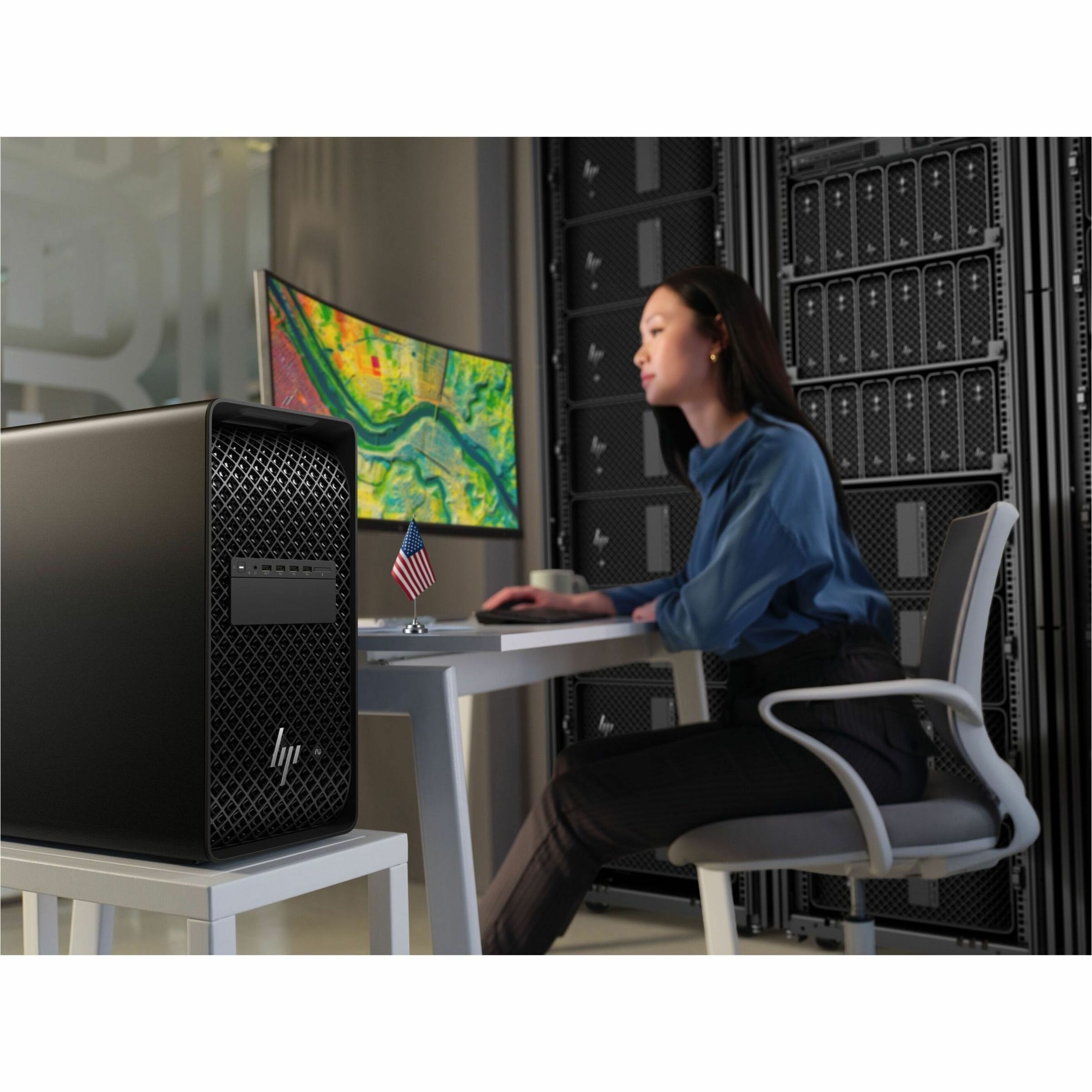 HP Z8 Fury G6i Workstation - 1 x Intel Xeon 674X - vPro Technology - 32 GB - 1 TB SSD - Tower - Black - Intel W890 Chip - Windows 11 Pro - Serial ATA/600, NVMe Controller - 0, 1, 5, 10 RAID Levels - English Keyboard - Gigabit Ethernet — alternate image11