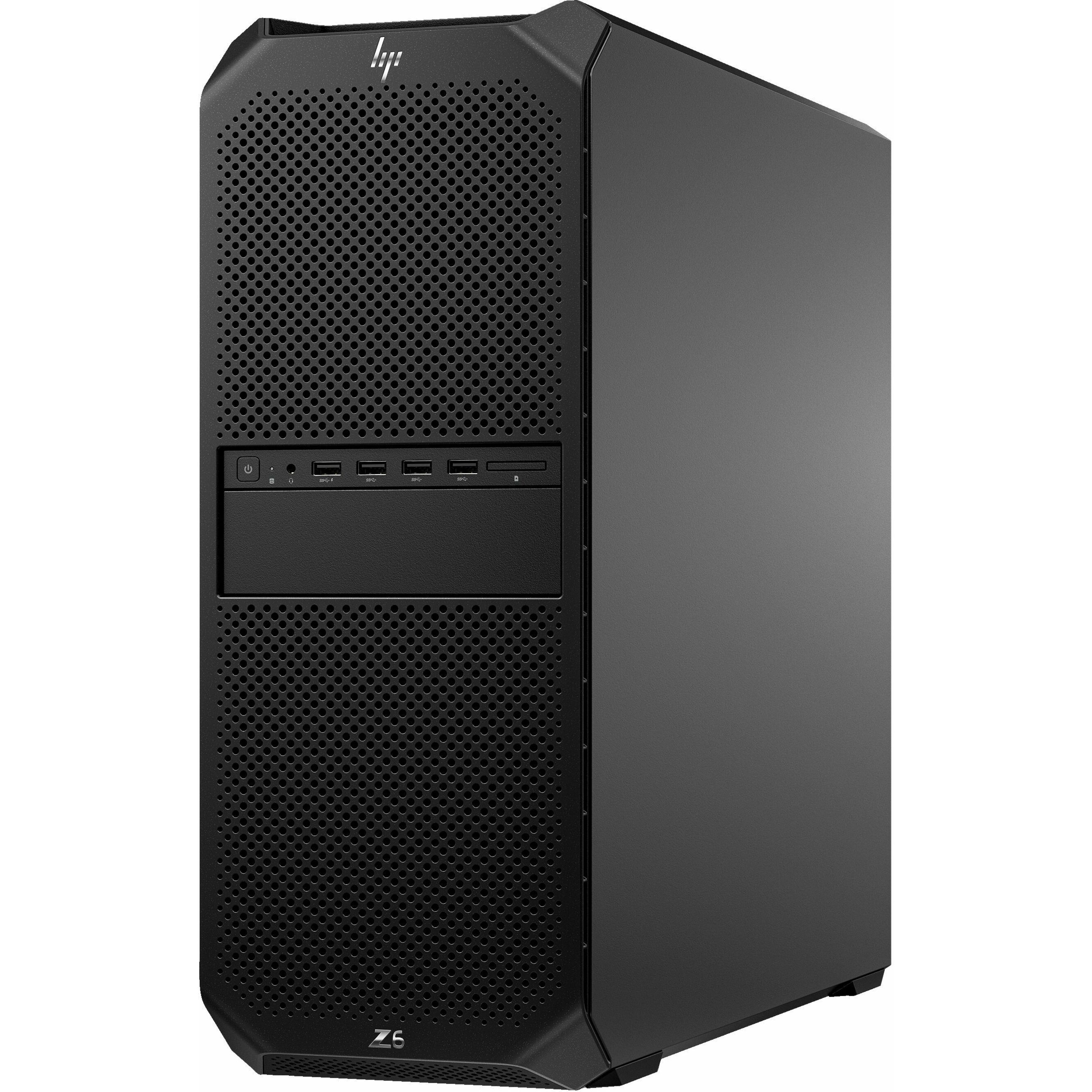 HP Z6 G5 A Workstation - 1 x AMD Ryzen Threadripper PRO 9965WX - 64 GB - Tower - Black - AMD PRO 695 Chip - Serial ATA/600, NVMe Controller - 0, 1, 5, 10 RAID Levels - Gigabit Ethernet