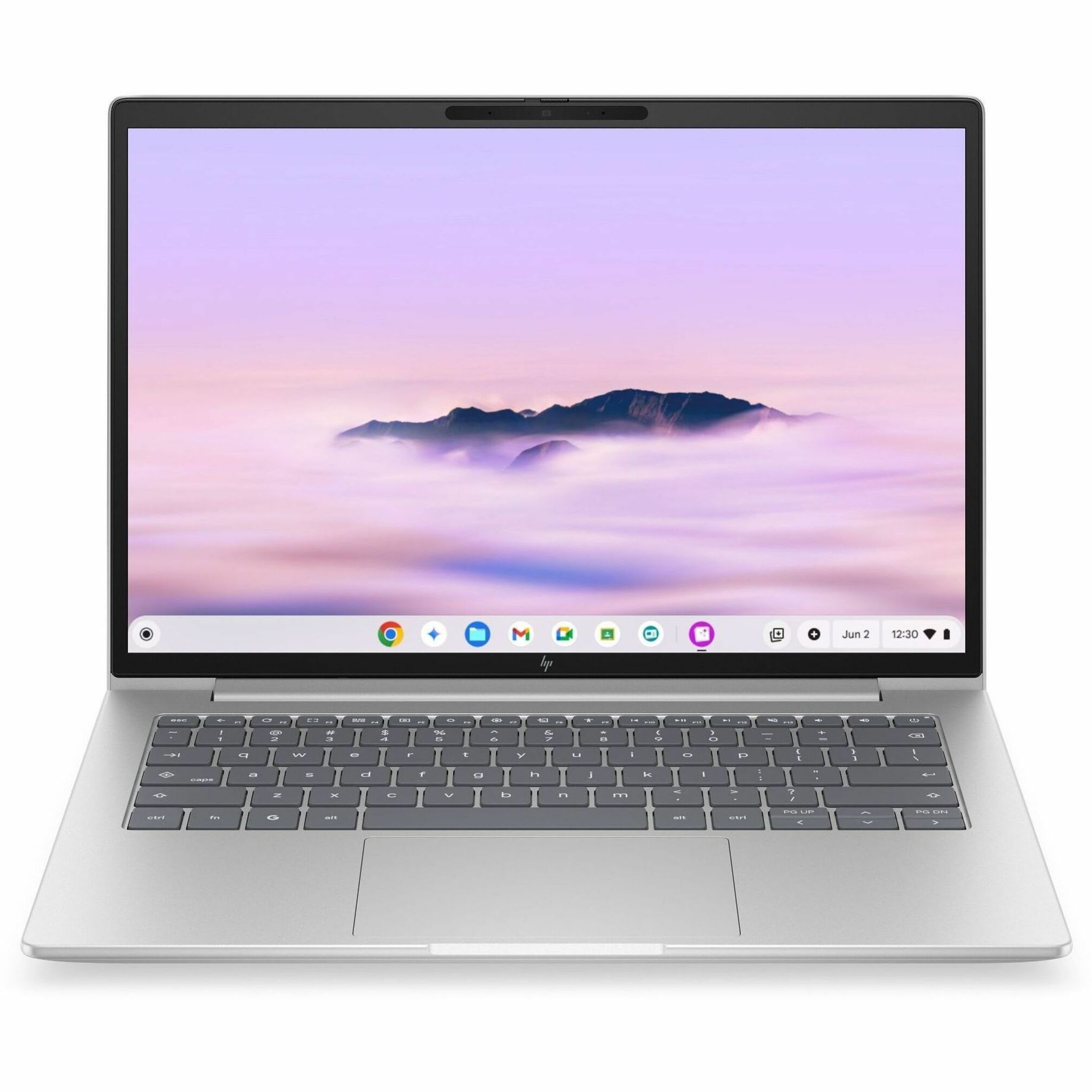 HP Elite 6 G2i 14" Touchscreen Chromebook - WUXGA - Intel Core 3 Series 1 100U - 8 GB - 128 GB Flash Memory - English Keyboard - Pike Silver Aluminum - Intel Chip - 1920 x 1200 - ChromeOS Plus - Intel - In-plane Switching (IPS) Technology - Front Camera/Webcam - 17.50 Hours Battery Run Time - IEEE 802.11be Wireless LAN Standard - Wi-Fi 7