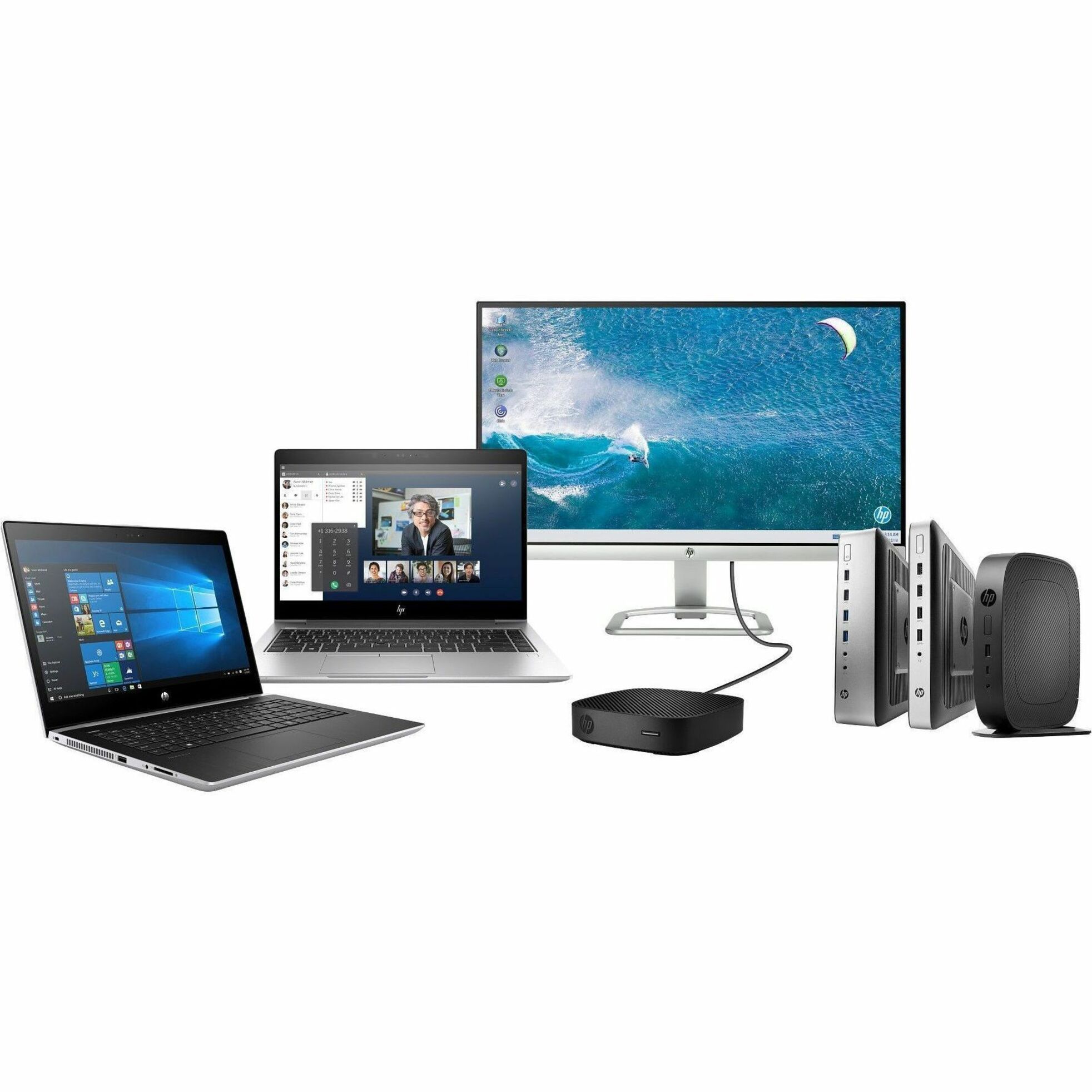 HP Elite t660 Thin Client - Intel U-series U300E Penta-core (5 Core) 1.10 GHz - TAA Compliant - Intel Chip - 16 GB RAM DDR5 SDRAM - 256 GB Flash - Intel - Gigabit Ethernet - Windows 11 IoT Enterprise - DisplayPort - Network (RJ-45) - 7 Total USB Port(s) - 2 USB 2.0 Port(s) - USB Type-C — alternate image1