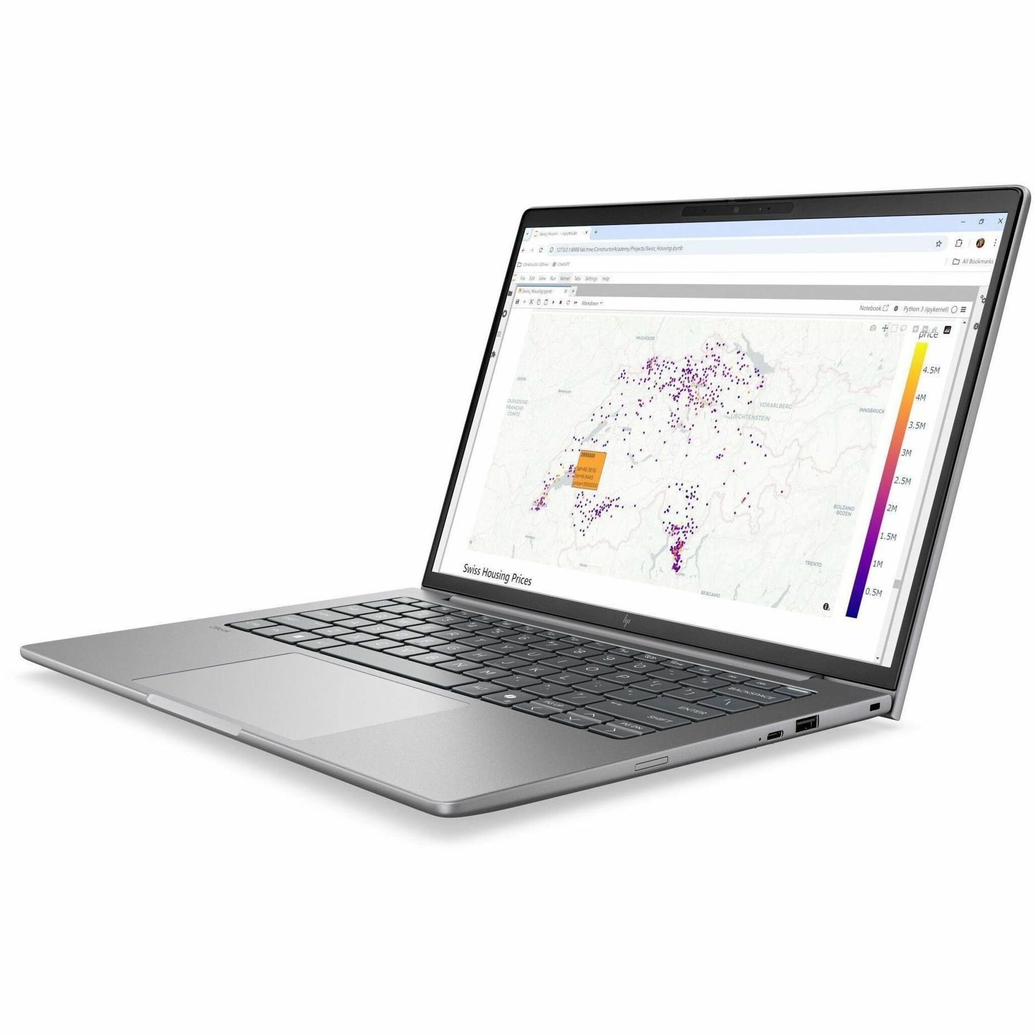 HP ZBook 8 G2i 14" Copilot+ PC Mobile Workstation - WUXGA - 60 Hz - Intel Core Ultra 5 Series 3 335 - 16 GB - 512 GB SSD - English Keyboard - Meteor Silver Aluminum - Intel Chip - 1920 x 1200 - Windows 11 Pro - Intel - In-plane Switching (IPS) Technology - Front Camera/Webcam - IEEE 802.11be Wireless LAN Standard - Wi-Fi 7 — alternate image1