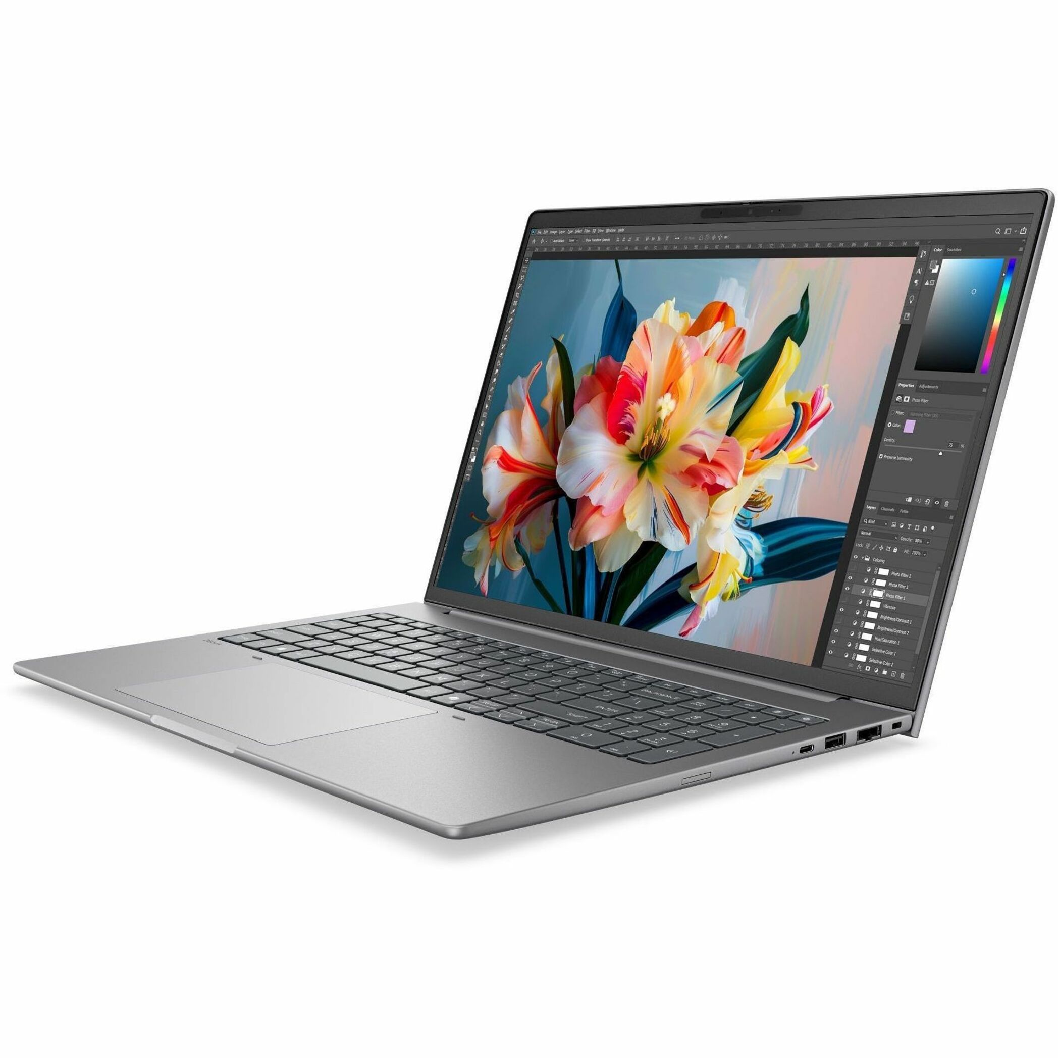 HP ZBook 8 G2i 16" Copilot+ PC Mobile Workstation - WUXGA - 60 Hz - Intel Core Ultra 7 Series 3 356H - 16 GB - 512 GB SSD - English Keyboard - Meteor Silver Aluminum - Intel Chip - 1920 x 1200 - Windows 11 Pro - NVIDIA with 6 GB, Intel - In-plane Switching (IPS) Technology - Front Camera/Webcam - 9 Hours Battery Run Time - IEEE 802.11be Wireless LAN Standard - Wi-Fi 7 — alternate image12