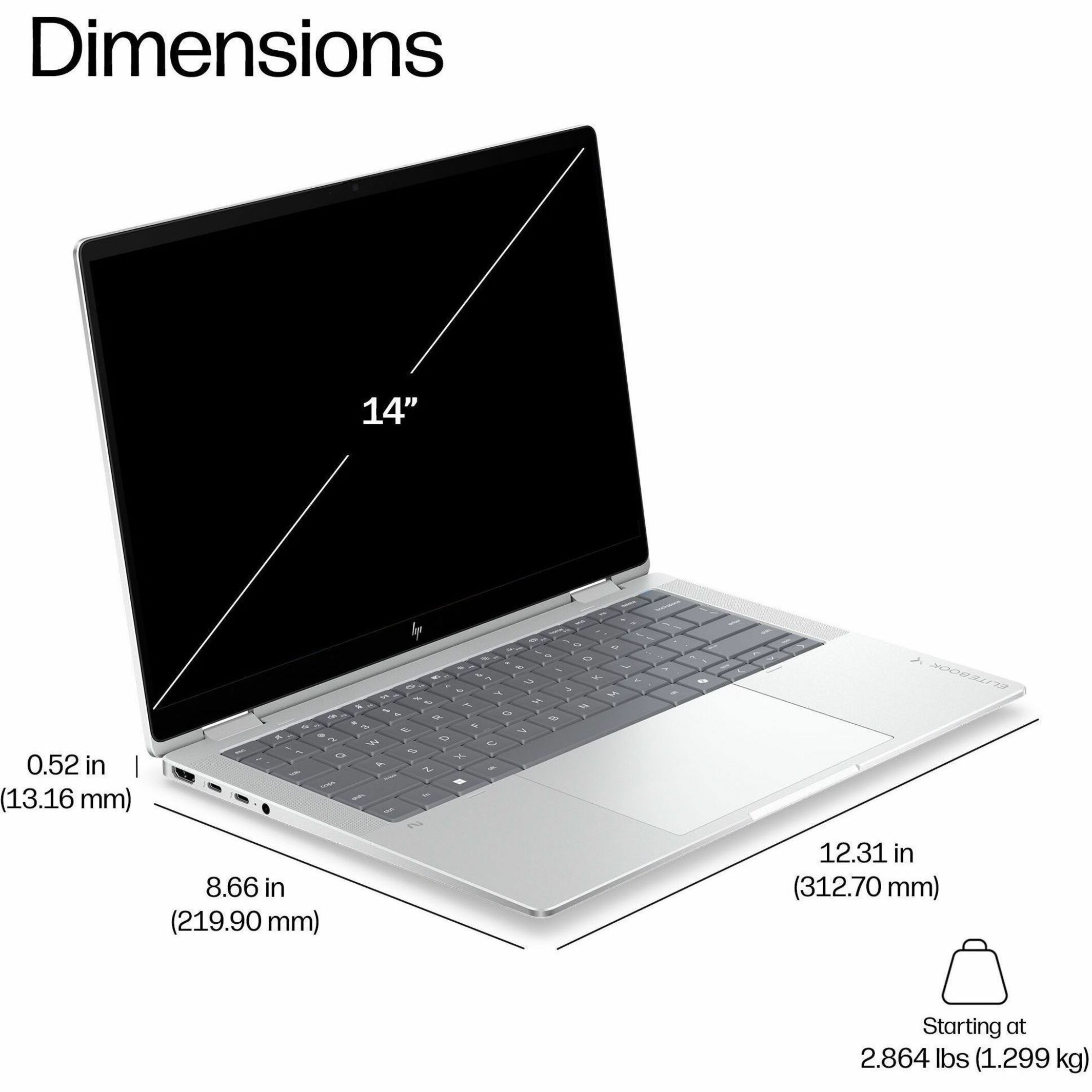 HP EliteBook X Flip G2i 14" Touchscreen Convertible 2 in 1 Notebook - 5G - Intel Core Ultra 7 Series 3 366H - 24 GB - 512 GB SSD - Intel Chip - LTE, HSPA+, DC-HSPA+, UMTS - Intel - IEEE 802.11be Wireless LAN Standard - Wi-Fi 7 — alternate image1