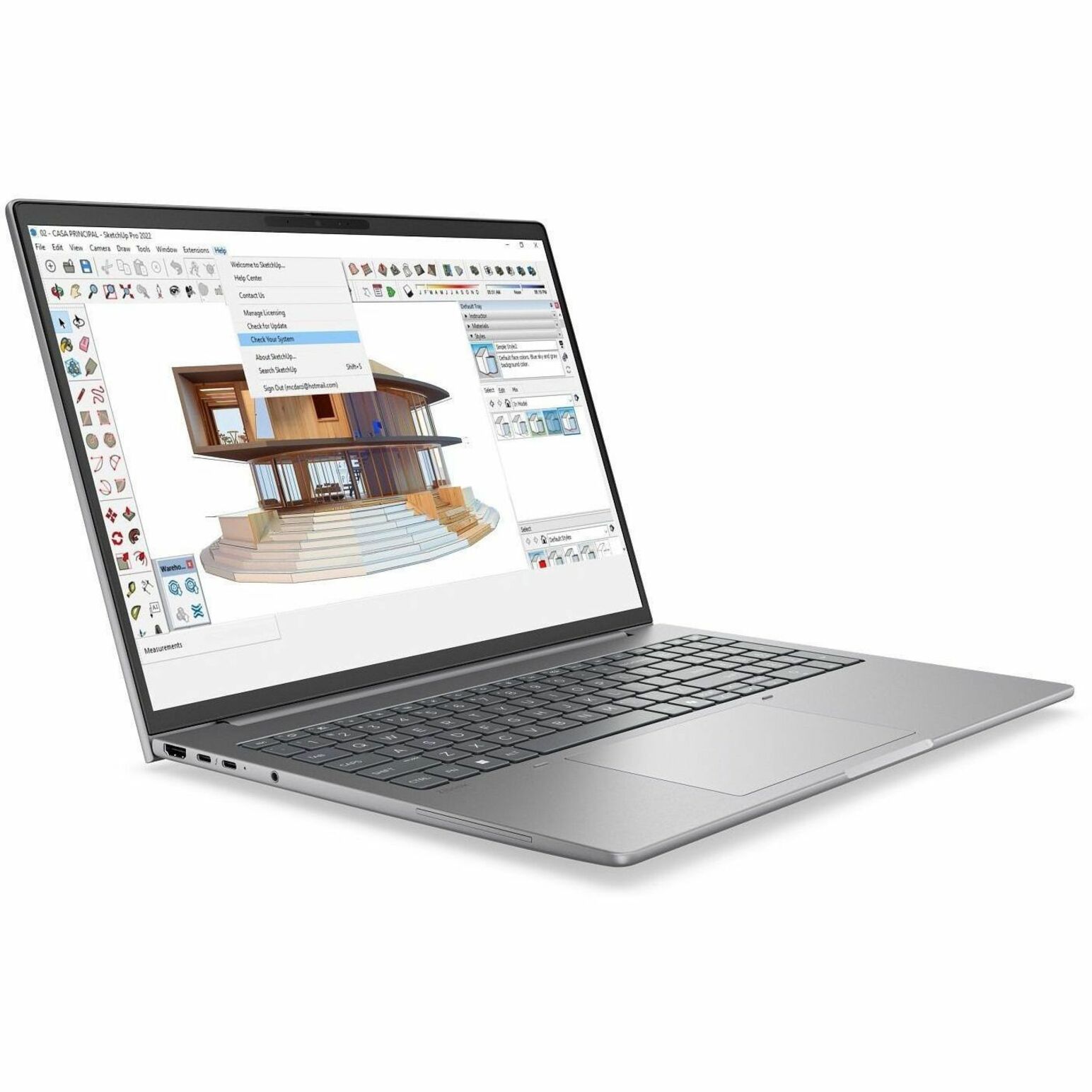 HP ZBook 8 G2a 16" Touchscreen Copilot+ PC Mobile Workstation - WUXGA - 60 Hz - AMD Ryzen AI 7 PRO Ryzen AI PRO 400 Series 450 - 32 GB - 512 GB SSD - English Keyboard - Meteor Silver - AMD Chip - 1920 x 1200 - Windows 11 Pro - AMD - In-plane Switching (IPS) Technology - Front Camera/Webcam - 12.50 Hours Battery Run Time - IEEE 802.11be Wireless LAN Standard - Wi-Fi 7 — alternate image2