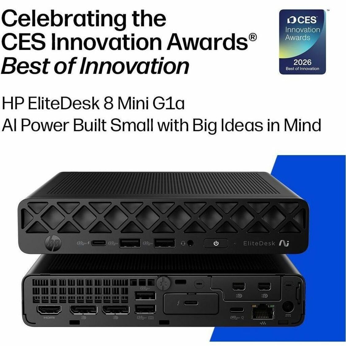 HP EliteDesk 8 G1a Desktop Computer - AMD Ryzen AI 7 PRO Ryzen AI 300 Series 350 - 32 GB - 512 GB PCI Express NVMe SSD - Mini PC - AMD Chip - AMD Radeon 860M Graphics DDR5 SDRAM — alternate image12