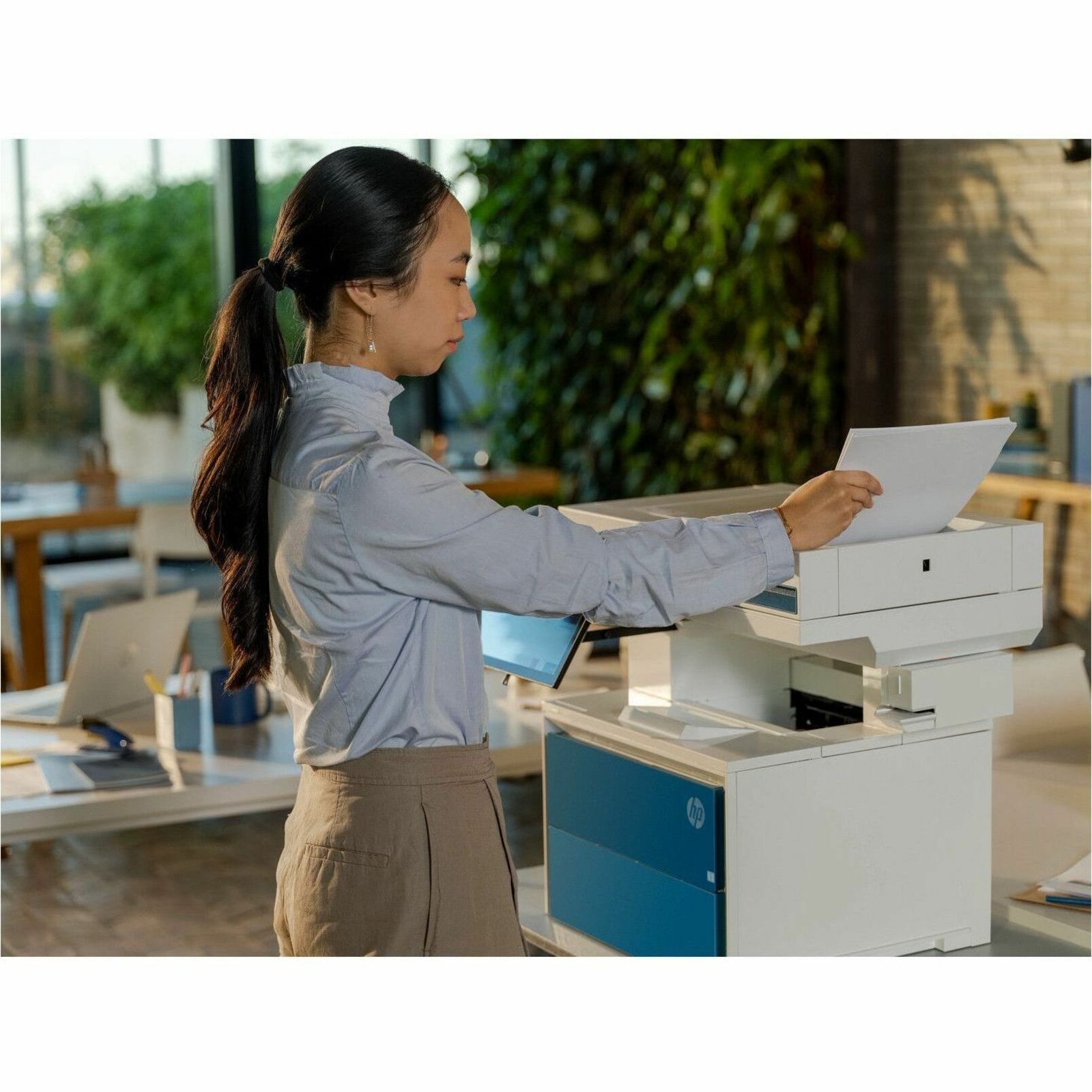 HP LaserJet Enterprise 5602zfw Wired Laser Multifunction Printer - Monochrome - Copier/Fax/Printer/Scanner - 76 ppm Mono Print - 1200 x 1200 dpi Print - Automatic Duplex Print - Up to 149999 Pages Monthly - Color CIS, Flatbed, ADF Scanner - 600 dpi Optical Scan - Monochrome Fax - Gigabit Ethernet - Apple AirPrint, Mopria, Microsoft Universal Print - USB — alternate image10
