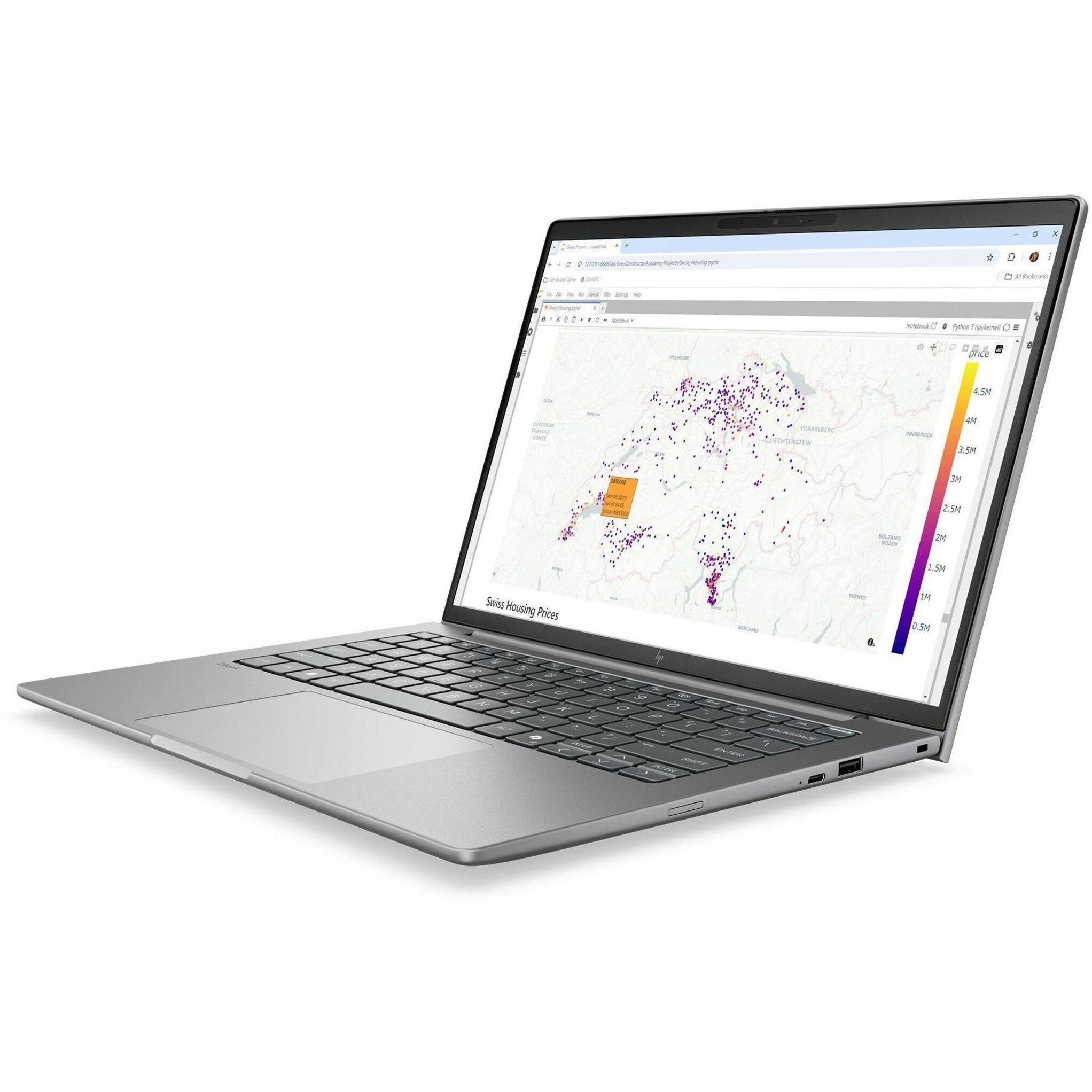 HP ZBook 8 G2a 14" Copilot+ PC Mobile Workstation - 2.5K - 120 Hz - AMD Ryzen AI 7 PRO Ryzen AI PRO 400 Series 450 - 32 GB - 512 GB SSD - French, English Keyboard - Meteor Silver - AMD Chip - 2560 x 1600 - Windows 11 Pro - AMD - In-plane Switching (IPS) Technology - Front Camera/Webcam - IEEE 802.11be Wireless LAN Standard - Wi-Fi 7 — alternate image11
