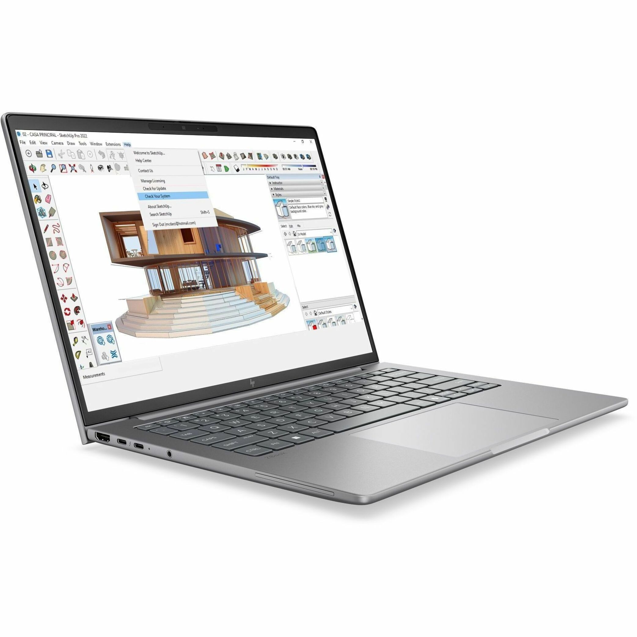 HP ZBook 8 G2a 16" Copilot+ PC Mobile Workstation - WQXGA - AMD Ryzen AI 7 PRO Ryzen AI PRO 400 Series 450 - 32 GB - 512 GB SSD - French, English Keyboard - Meteor Silver - AMD Chip - 2560 x 1600 - Windows 11 Pro - AMD - In-plane Switching (IPS) Technology - Front Camera/Webcam - IEEE 802.11be Wireless LAN Standard - Wi-Fi 7 — alternate image1