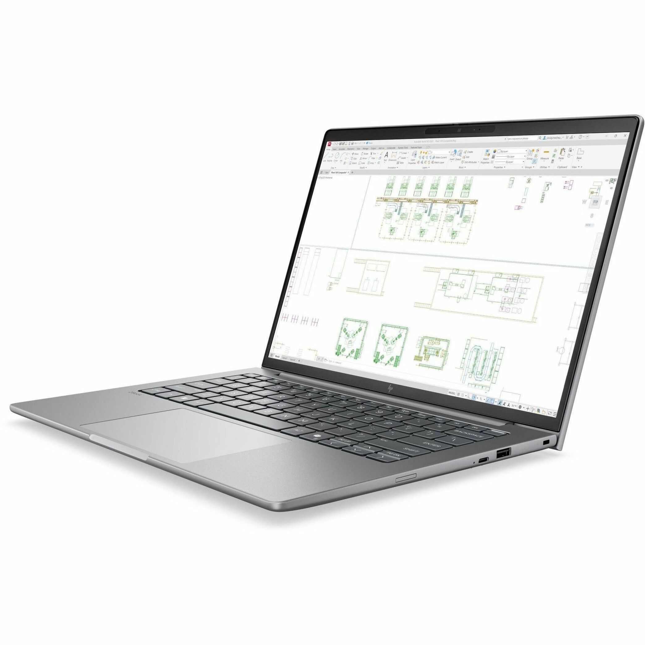 HP ZBook 8 G2i 14" Copilot+ PC Mobile Workstation - WUXGA - Intel Core Ultra 7 Series 3 356H - 16 GB - 512 GB SSD - French, English Keyboard - Meteor Silver Aluminum - Intel Chip - 1920 x 1200 - Windows 11 Pro - Intel - In-plane Switching (IPS) Technology - Front Camera/Webcam - IEEE 802.11be Wireless LAN Standard - Wi-Fi 7 — alternate image1