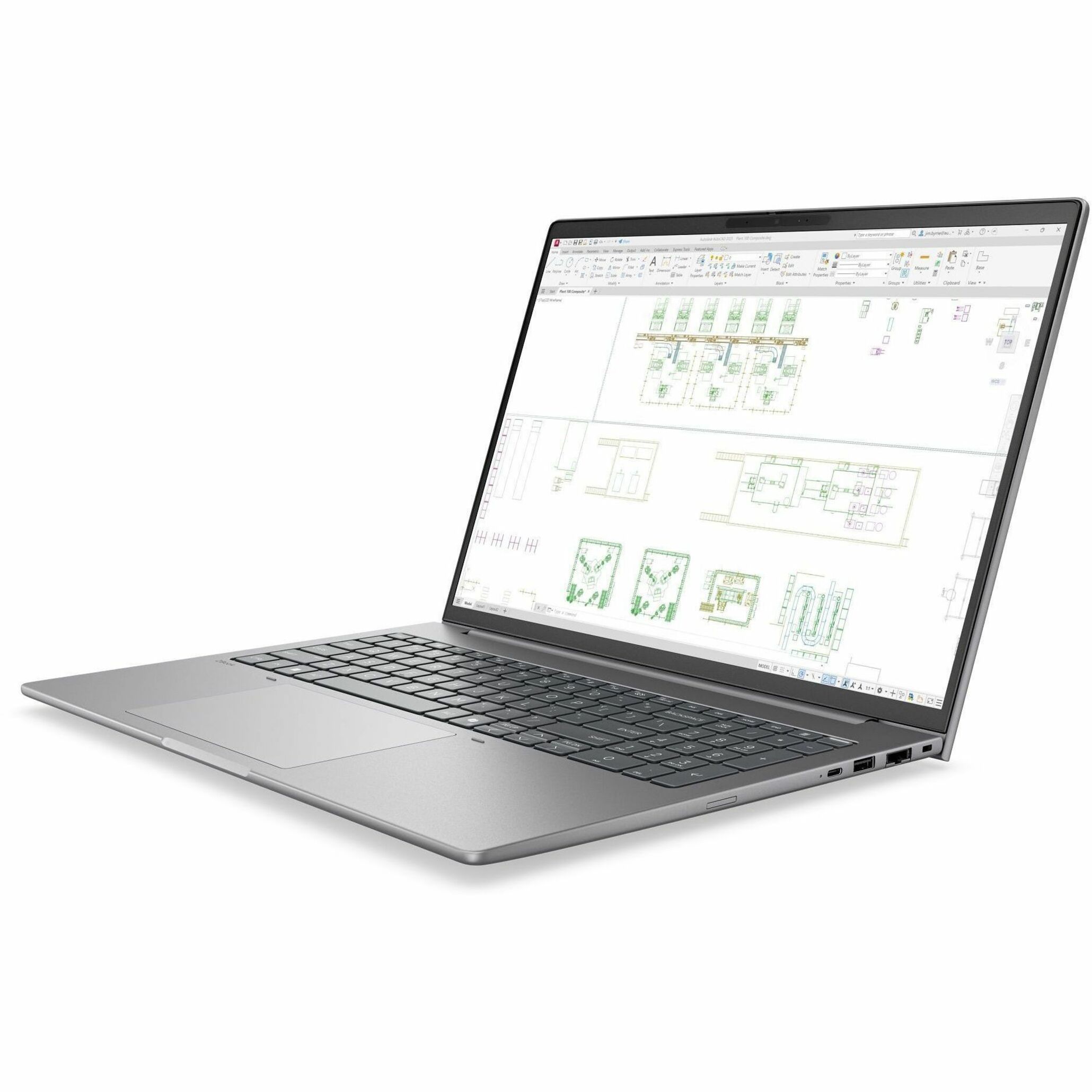 HP ZBook 8 G2i 16" Copilot+ PC Mobile Workstation - WUXGA - Intel Core Ultra 7 Series 3 366H - 16 GB - 512 GB SSD - French, English Keyboard - Meteor Silver Aluminum - Intel Chip - 1920 x 1200 - Windows 11 Pro - NVIDIA with 6 GB, Intel - In-plane Switching (IPS) Technology - Front Camera/Webcam - IEEE 802.11be Wireless LAN Standard - Wi-Fi 7 — alternate image1