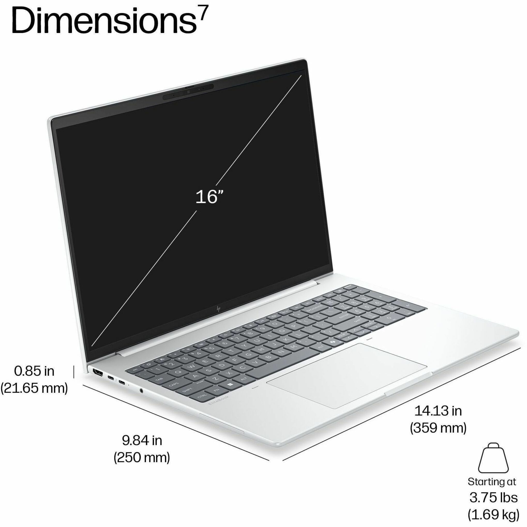 HP EliteBook 8 G2i 16" Copilot+ PC Notebook - Intel Core Ultra 7 Series 3 366H - 32 GB - 512 GB SSD - Intel Chip - Intel — alternate image7